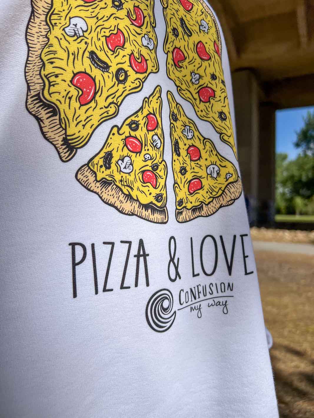 PIZZA WHITE CREWNECK