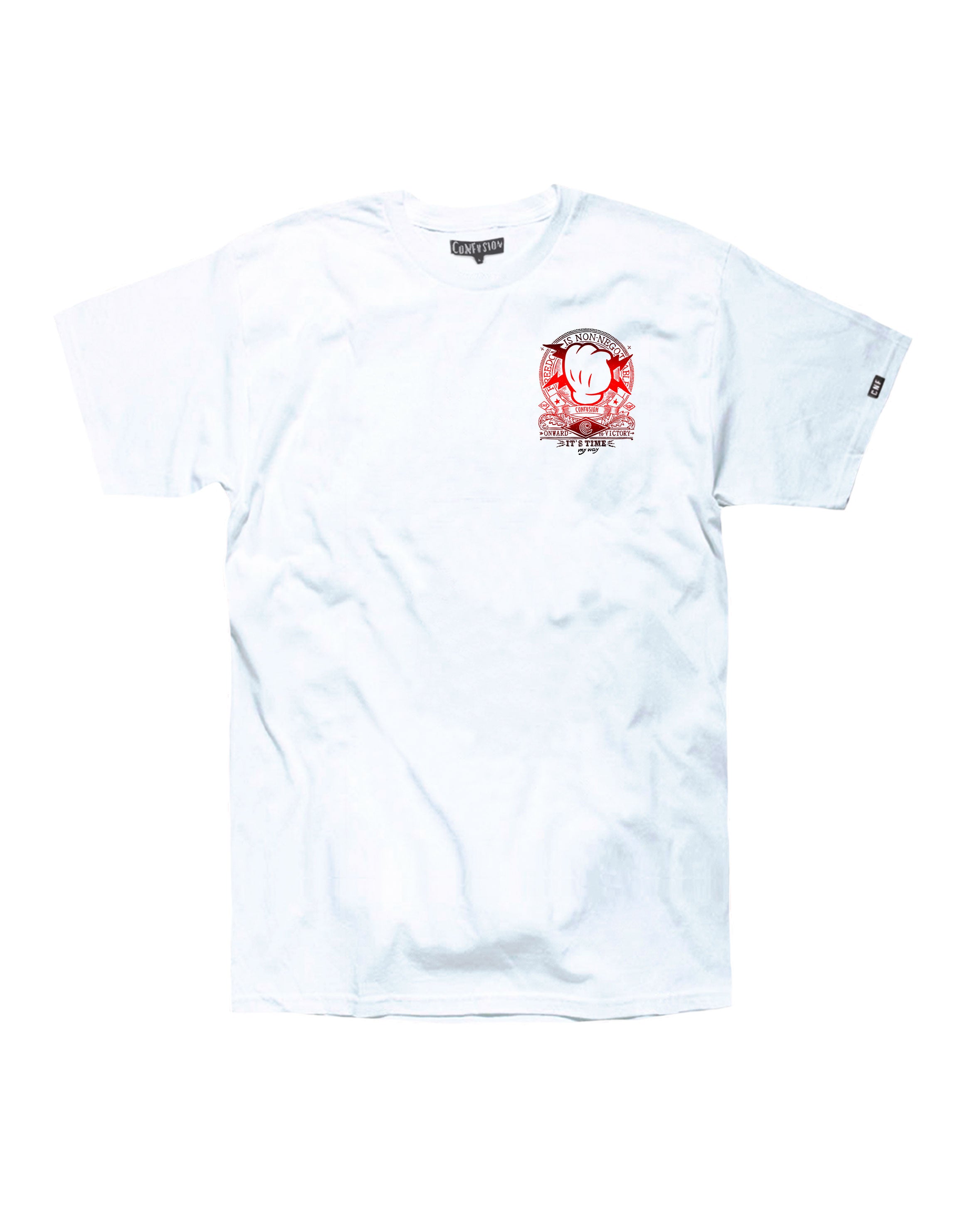 NO SURRENDER WHITE TSHIRT FADE