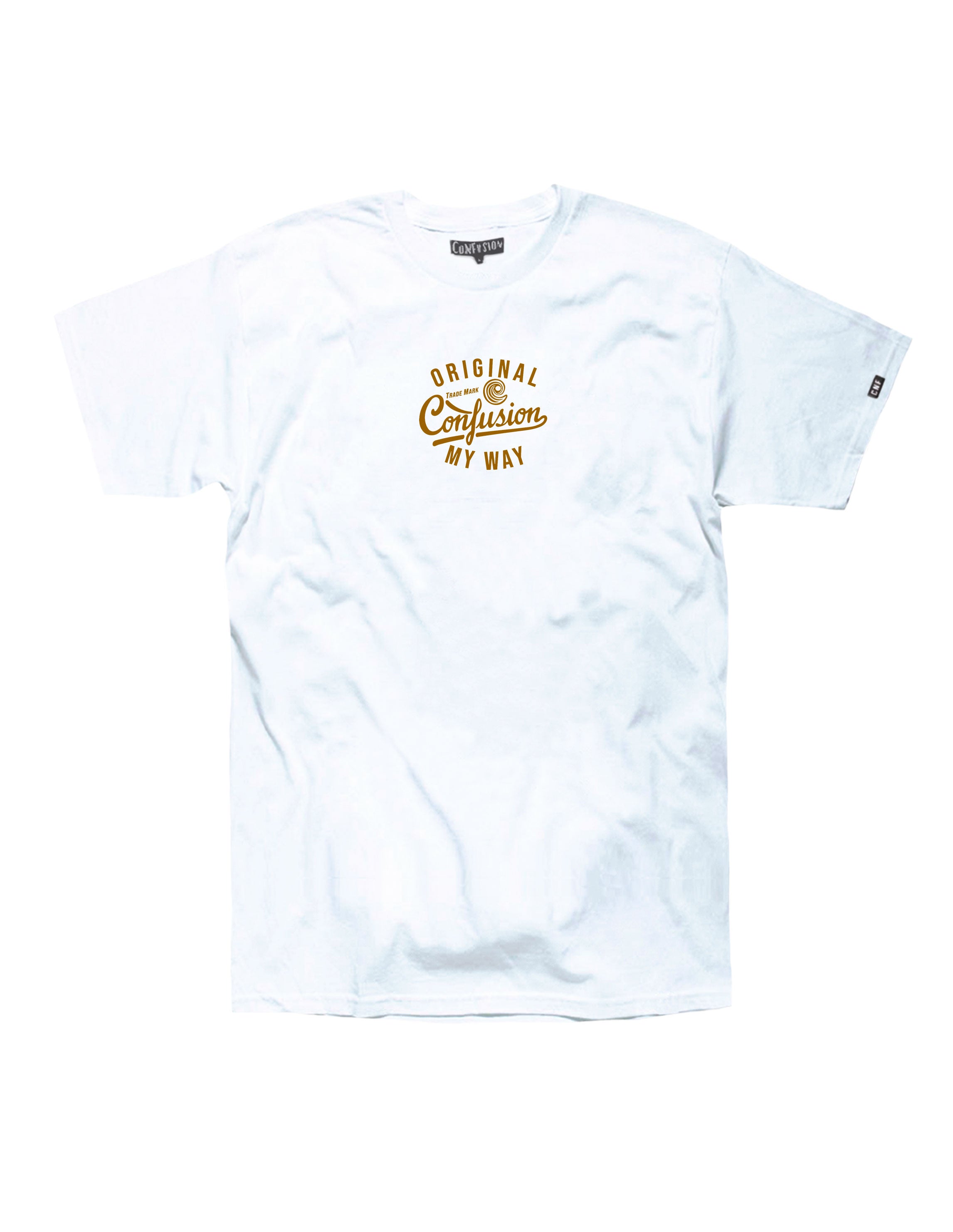 ORIGINAL CONFUSION GOLD WHITE TSHIRT