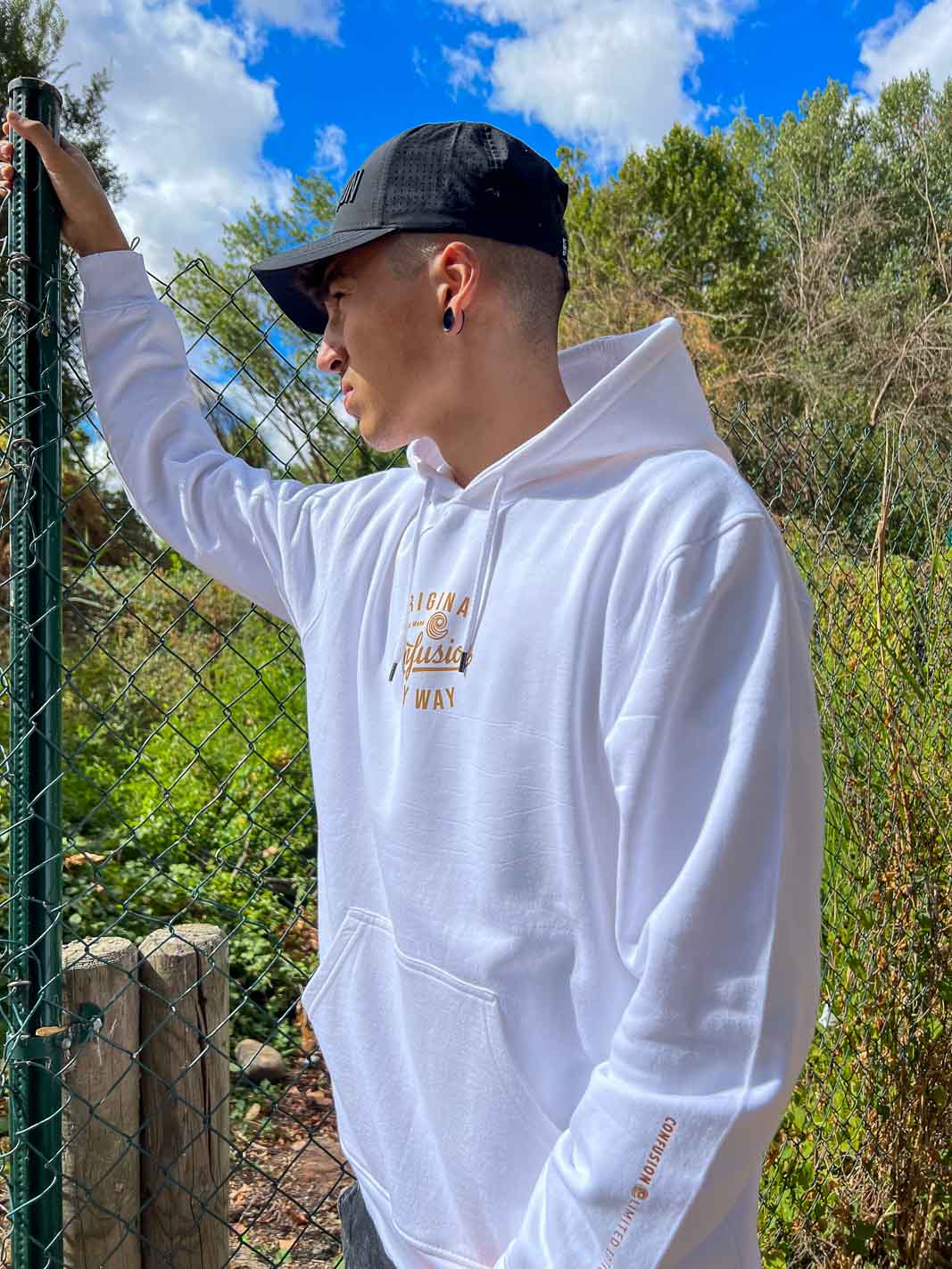 ORIGINAL CONFUSION GOLD WHITE HOODIE