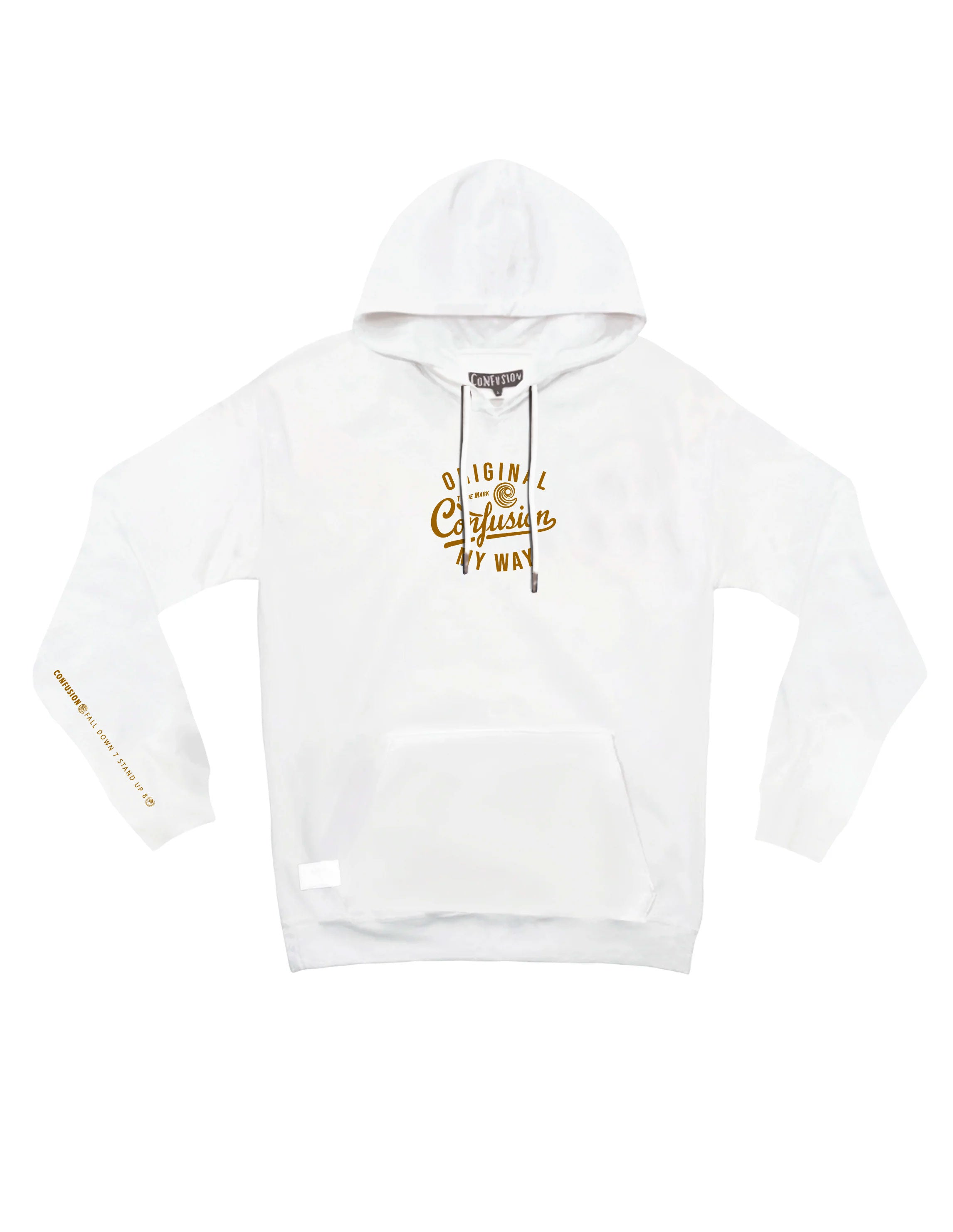 ORIGINAL CONFUSION GOLD WHITE HOODIE