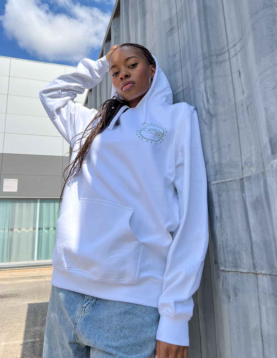 DEAL WHITE HOODIE BOSTON