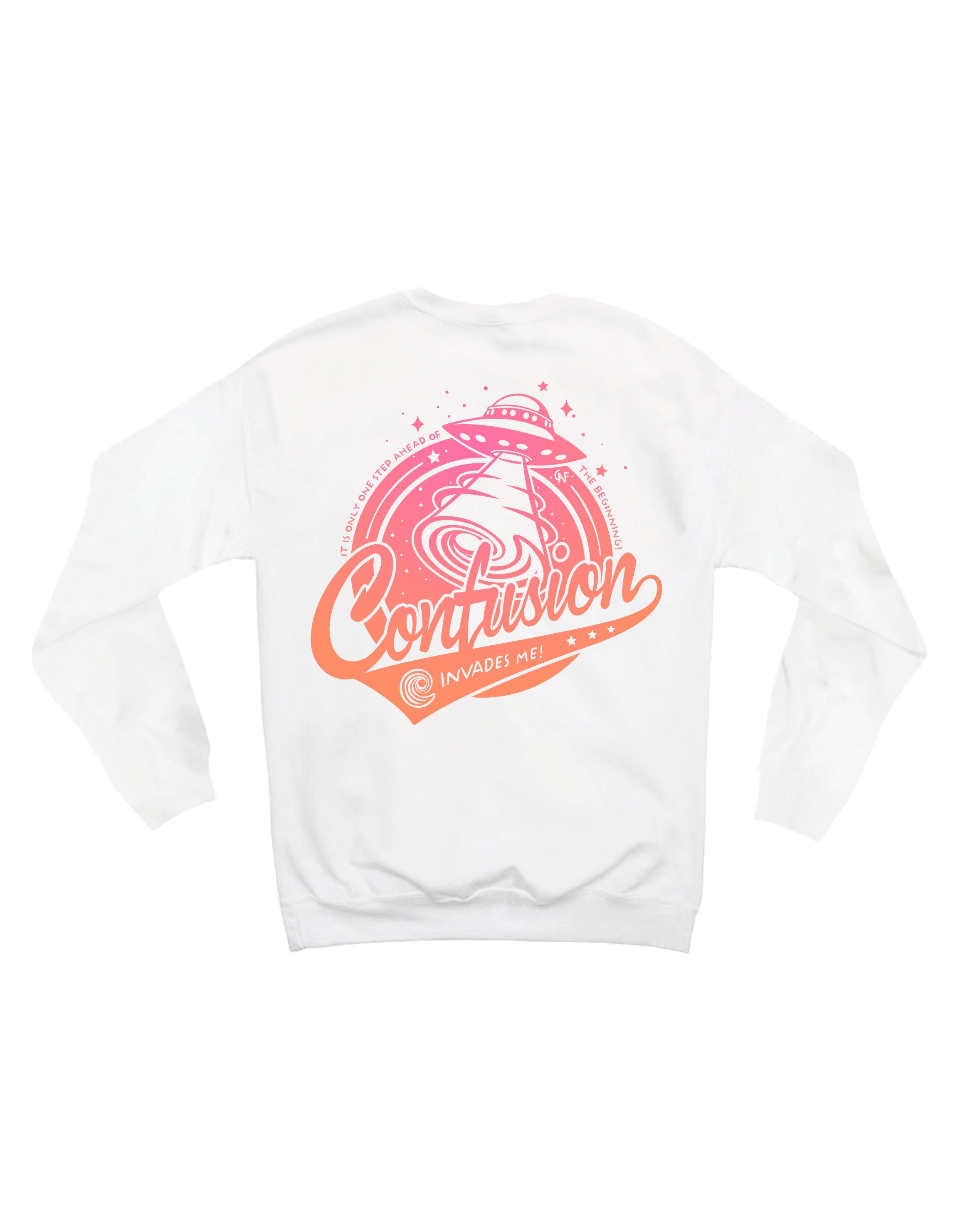 INVADERS V2 WHITE CREWNECK FADE