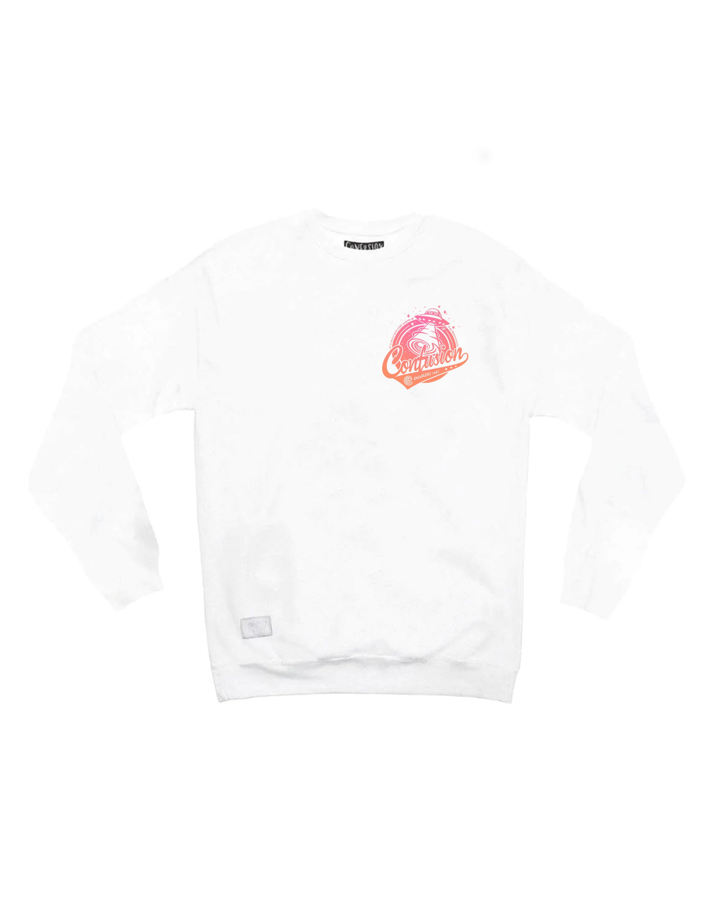 INVADERS V2 WHITE CREWNECK FADE