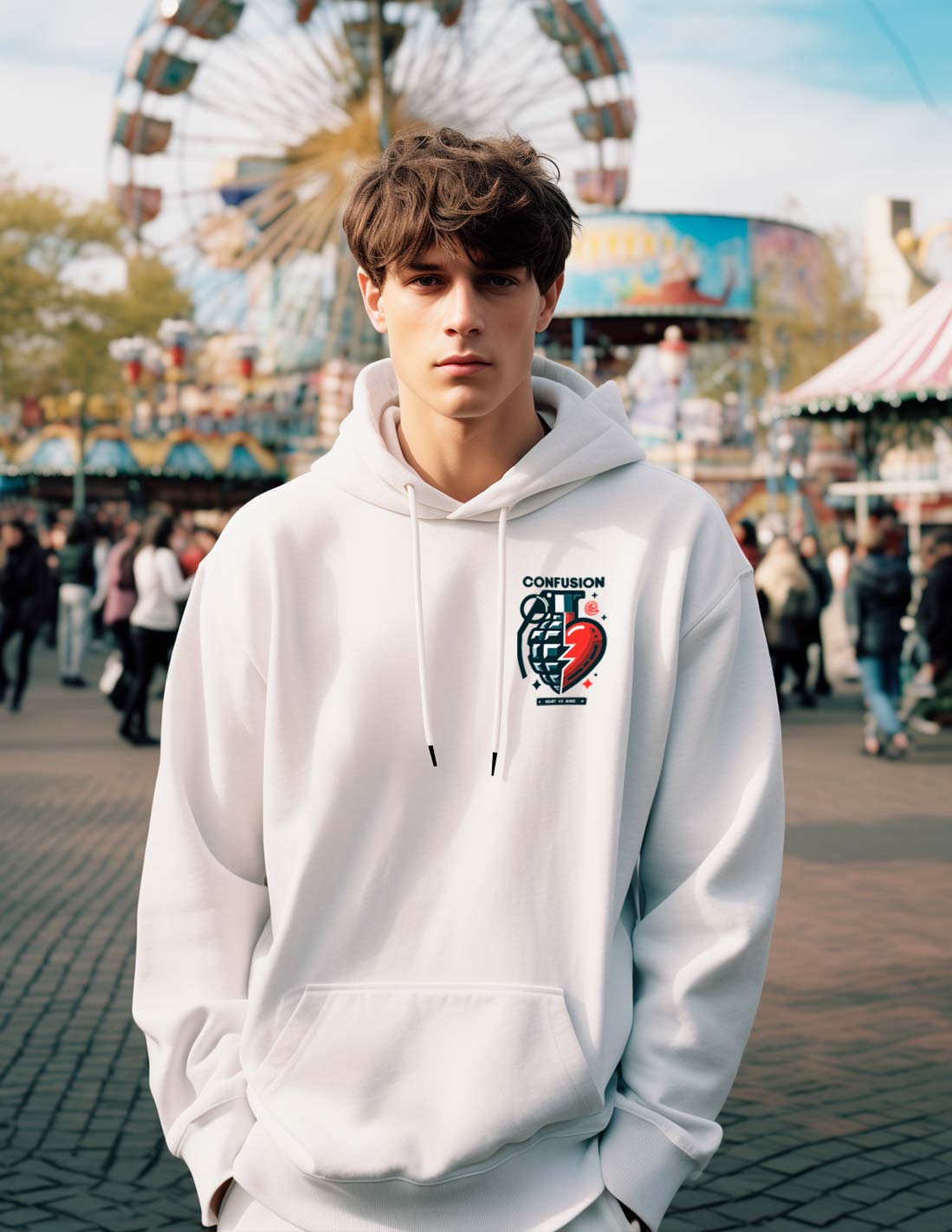 DILEMMA WHITE HOODIE