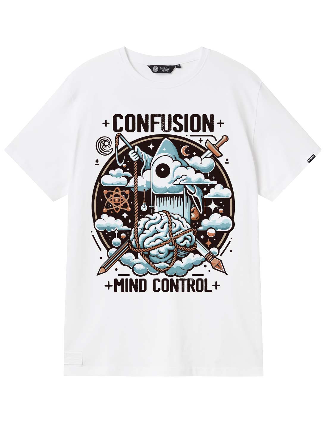 MIND CONTROL WHITE TSHIRT