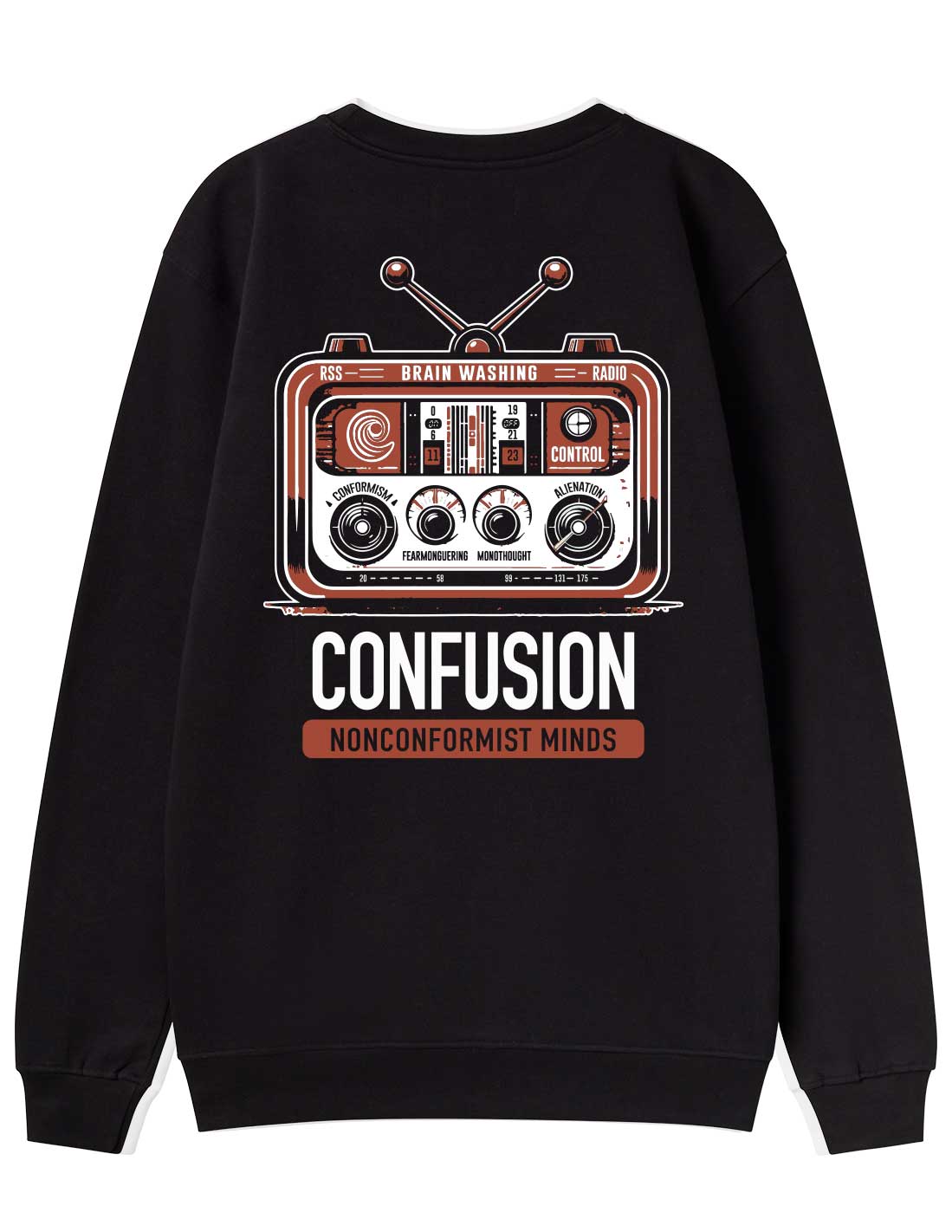 NON CONFORMIST BLACK CREWNECK