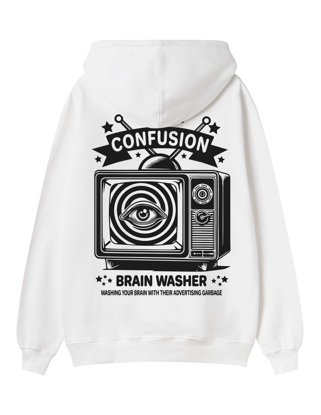 BRAIN WASHER WHITE HOODIE LIMITED EDITION