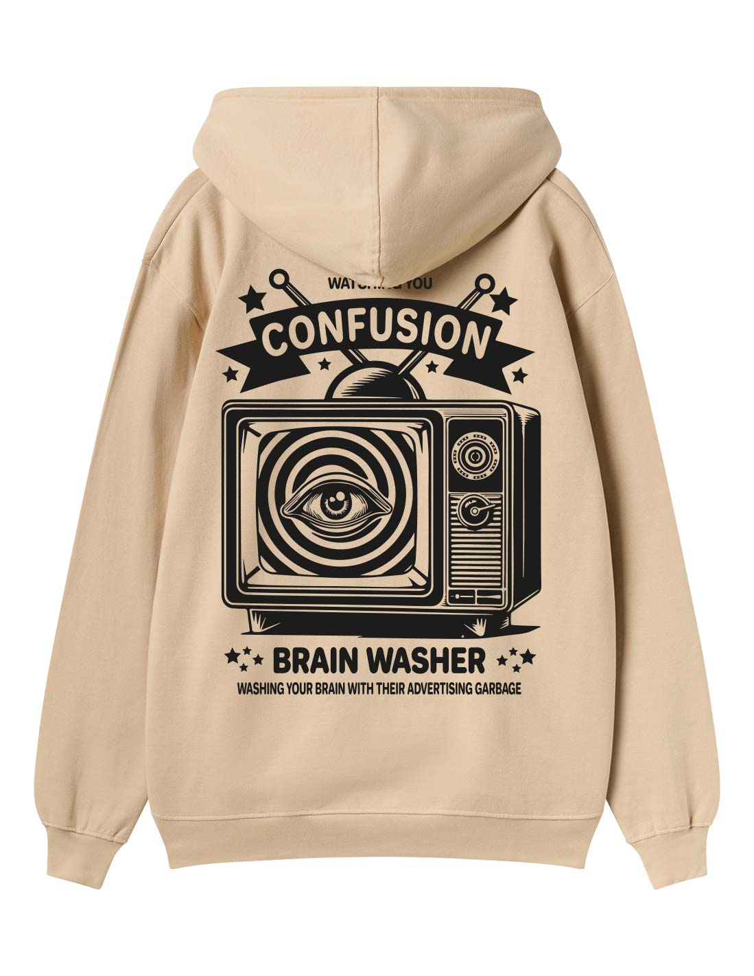 BRAIN WASHER CREAM HOODIE LIMITED EDITION