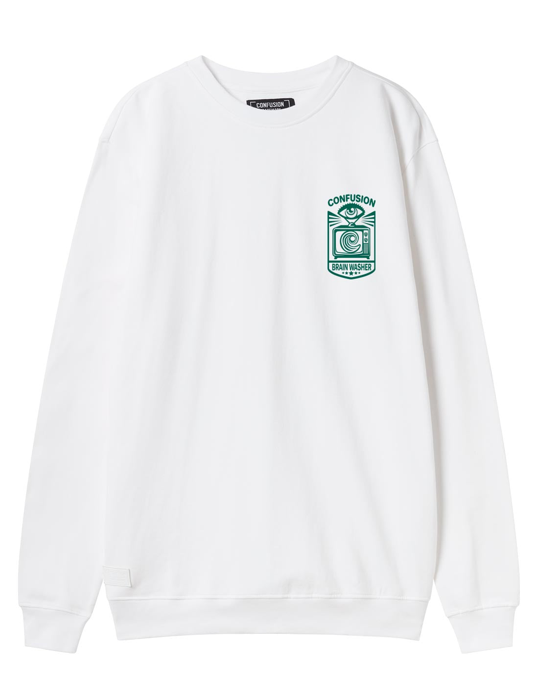 BRAIN WASHER WHITE CREWNECK LIMITED EDITION