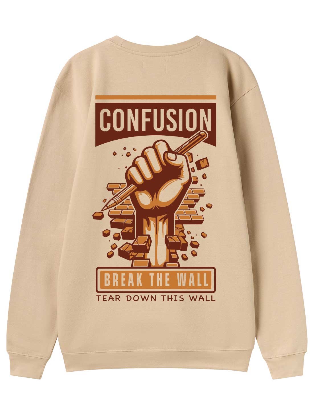 BREAK THE WALL CREAM CREWNECK LIMITED EDITION