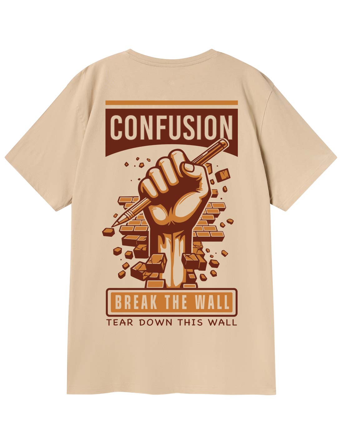 BREAK THE WALL CREAM TSHIRT LIMITED EDITION