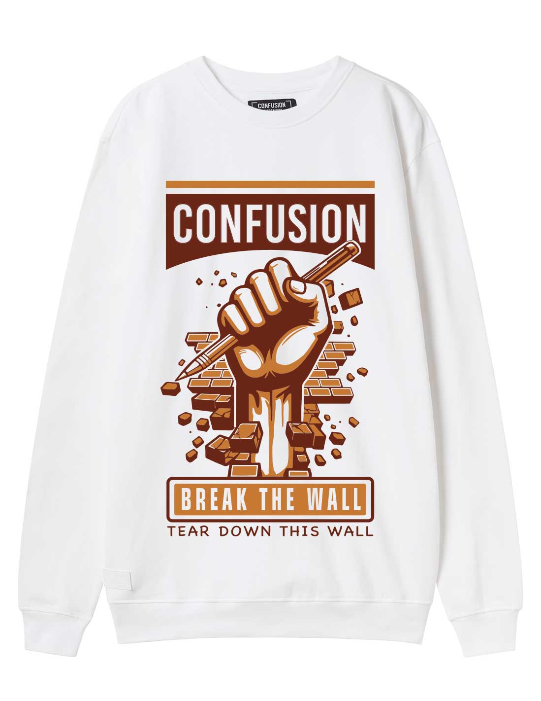 BREAK THE WALL WHITE CREWNECK LIMITED EDITION