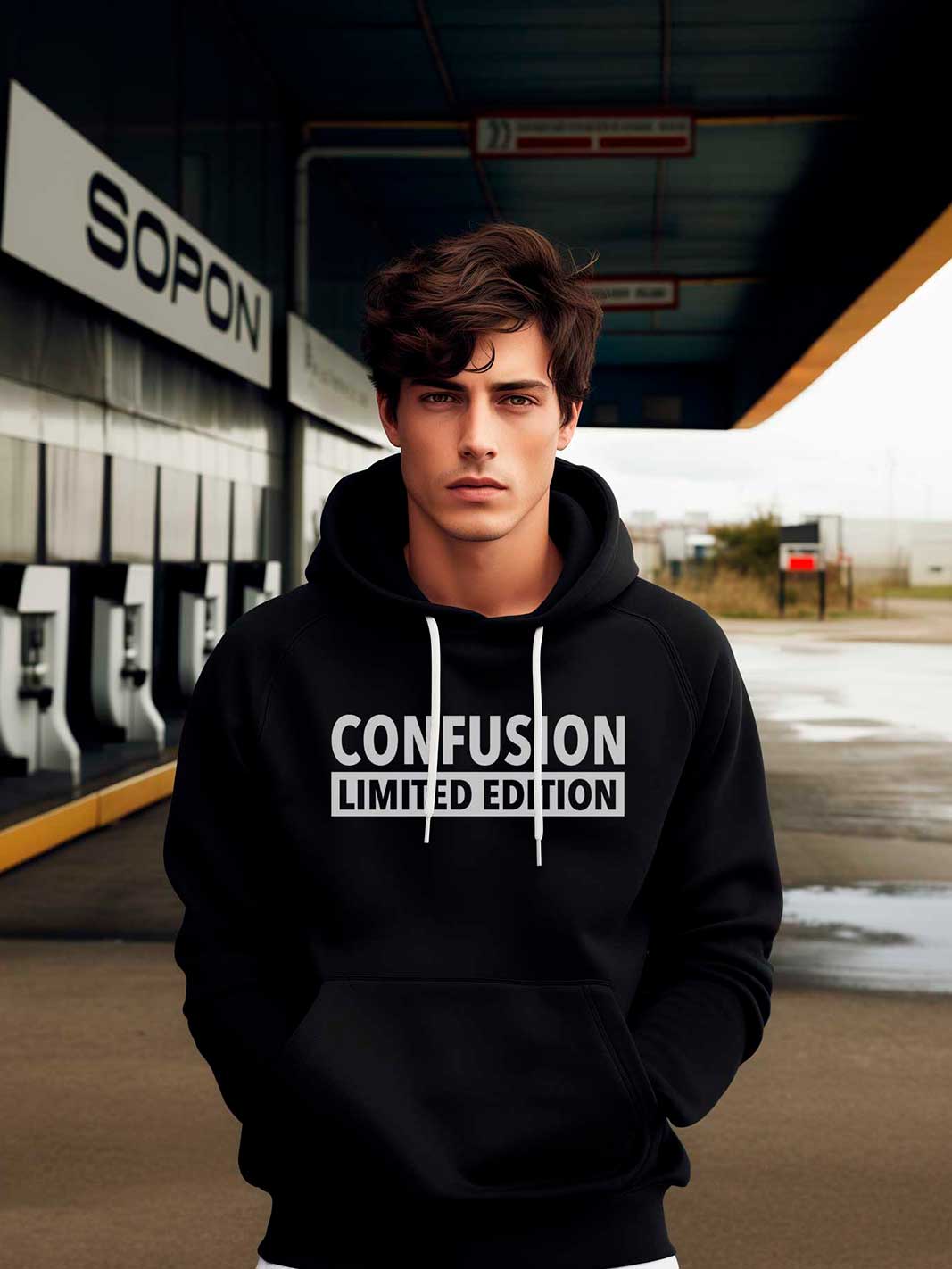 CONFUSION LIMITED EDITION BLACK HOODIE