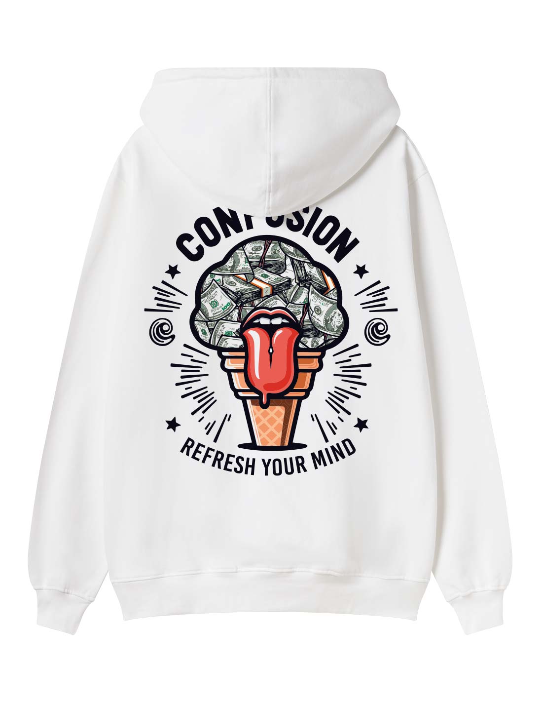 ICE MONEY WHITE HOODIE LIMITED EDITION