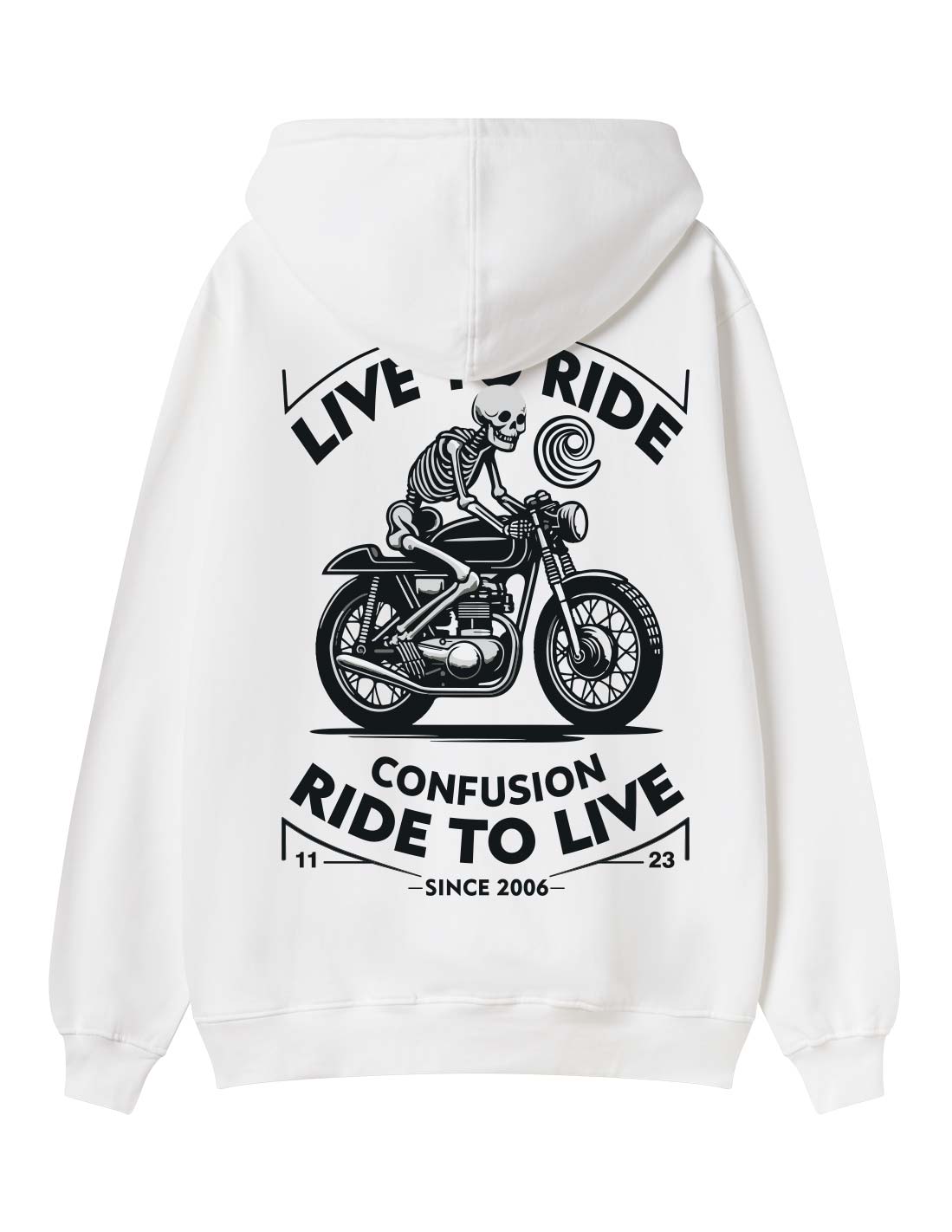 RIDELIFE WHITE HOODIE