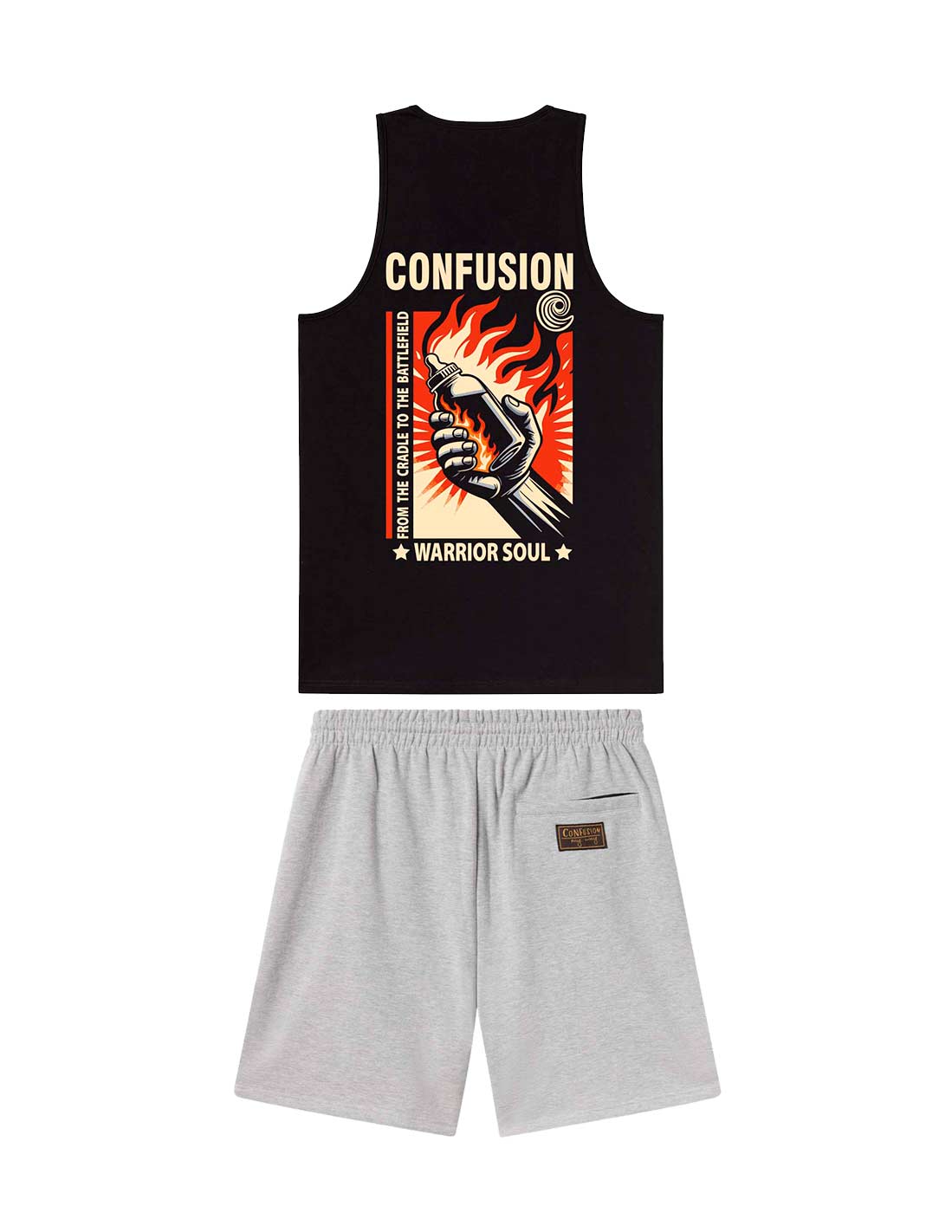 WARRIOR SOUL BLACK TANK X SG SHORT CLEAN