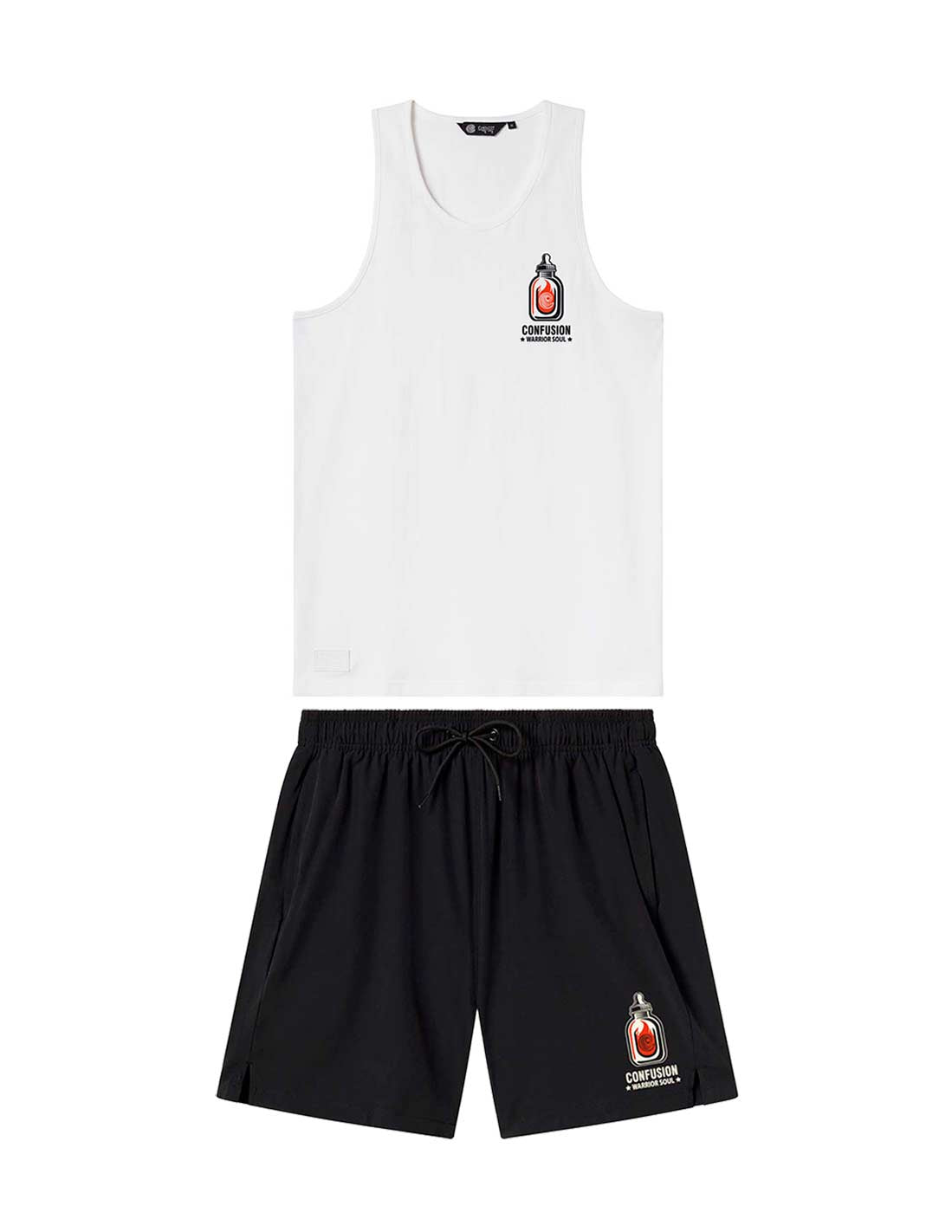 WARRIOR SOUL WHITE TANK X BLACK SWIMM