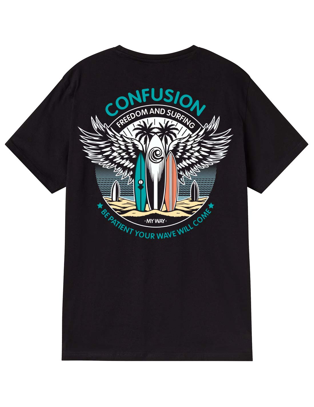 SURFWINGS BLACK TSHIRT LIMITED EDITION