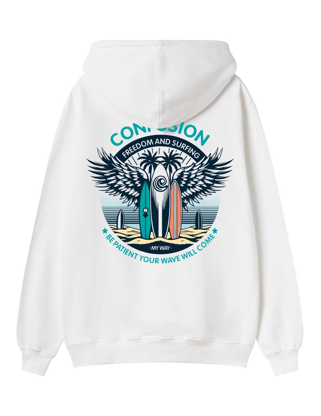 SURFWINGS WHITE HOODIE LIMITED EDITION