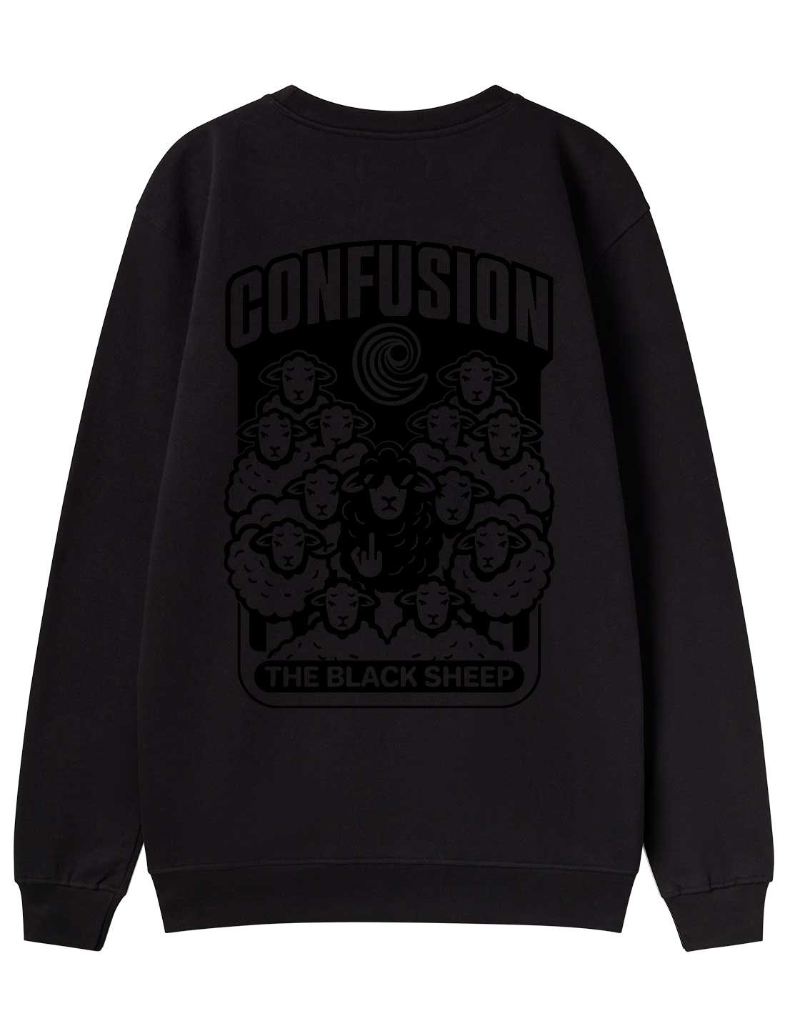 THE BLACK SHEEP BLACK & BLACK CREWNECK LIMITED EDITION