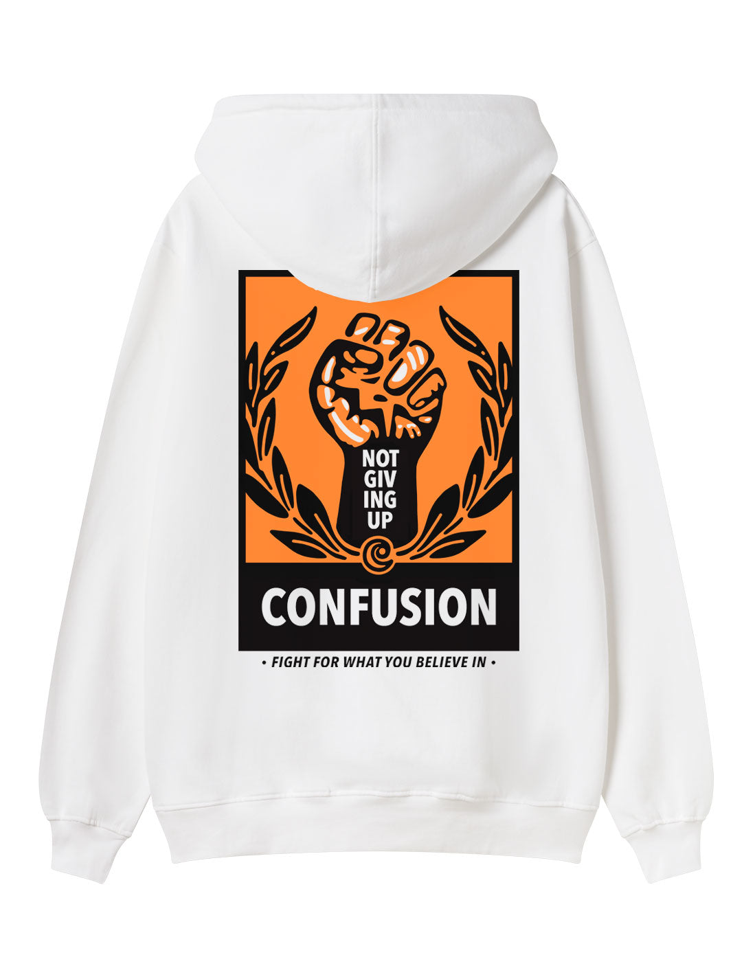 FIST FRAMED ORANGE WHITE HOODIE LIMITED EDITION