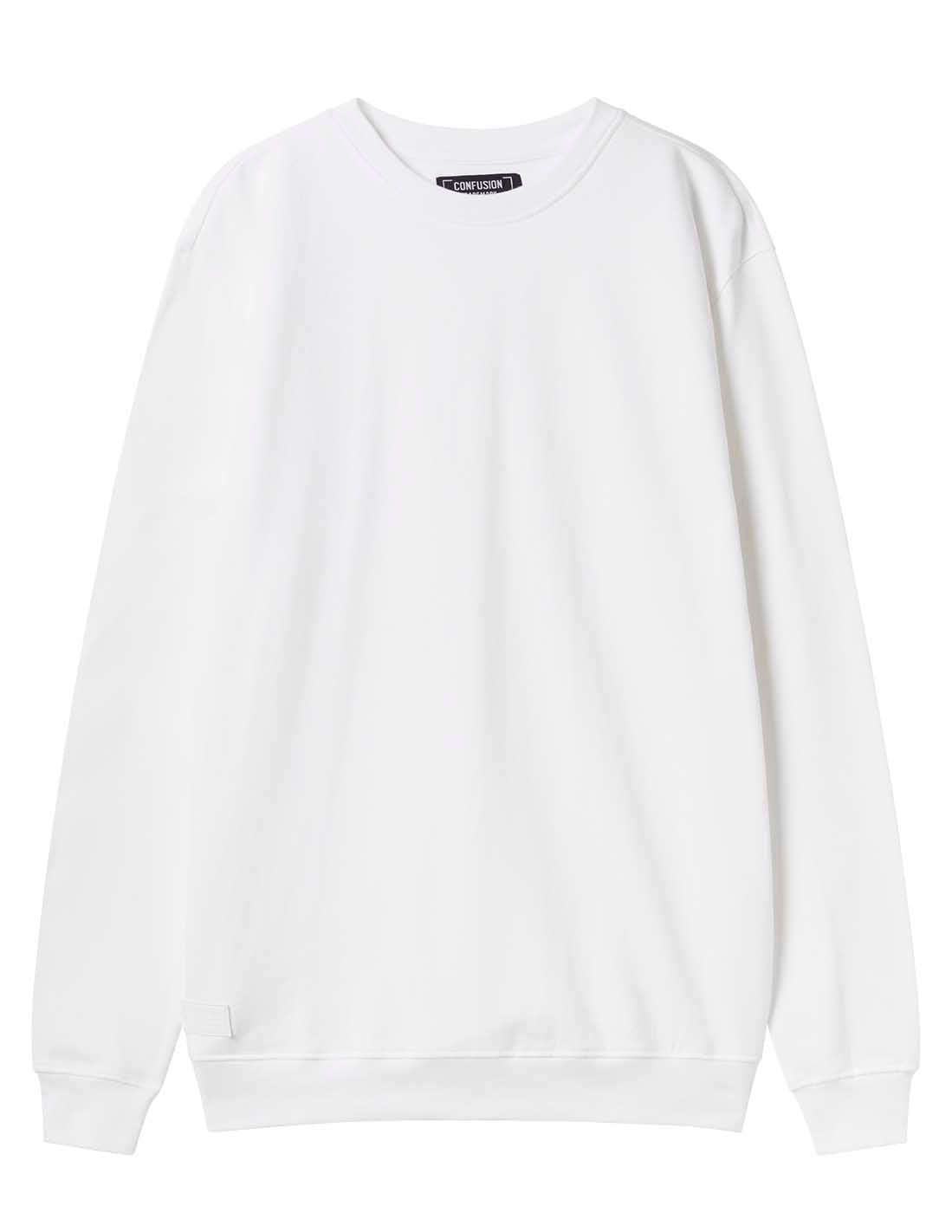 CLEAN CONFUSION WHITE CREWNECK