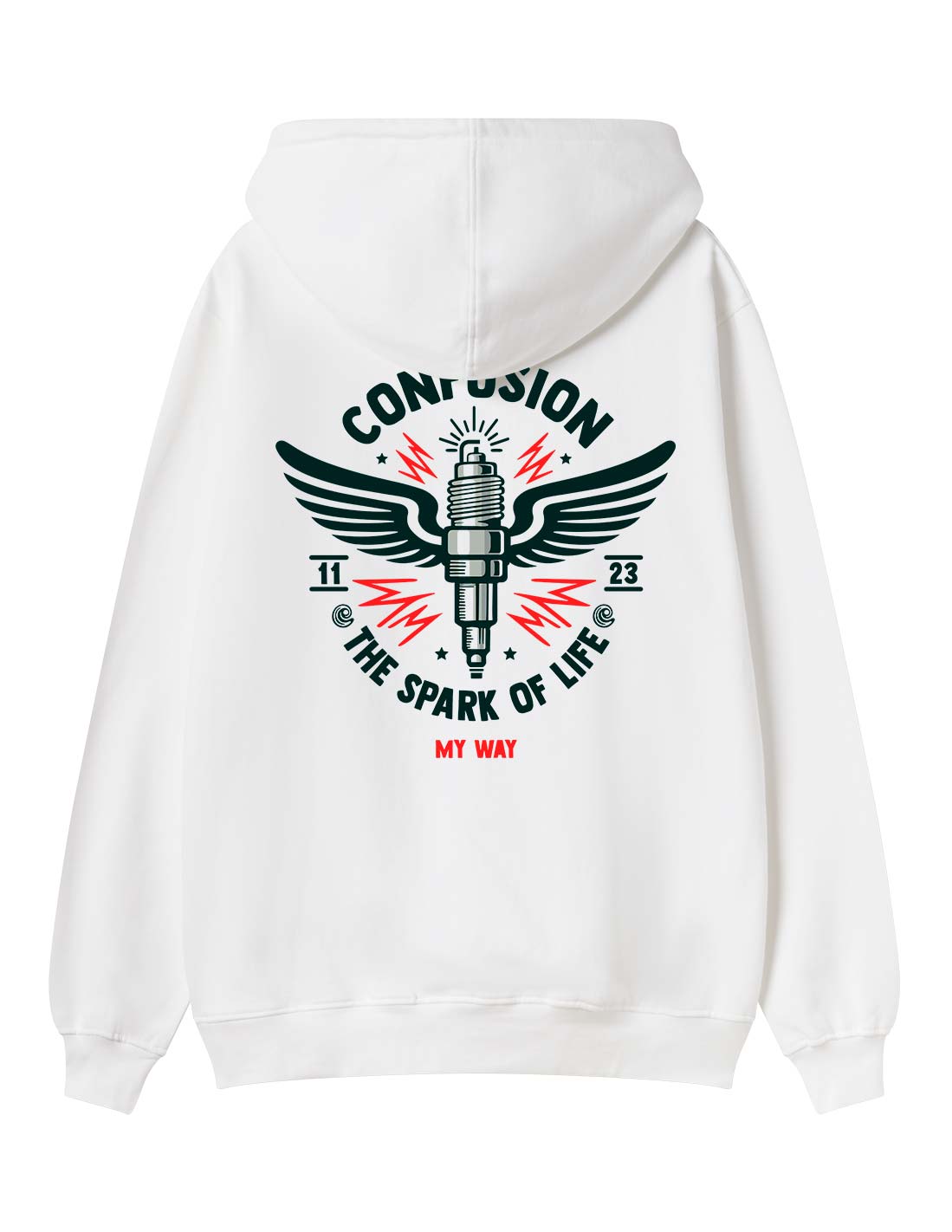 SPARK WHITE HOODIE LIMITED EDITION