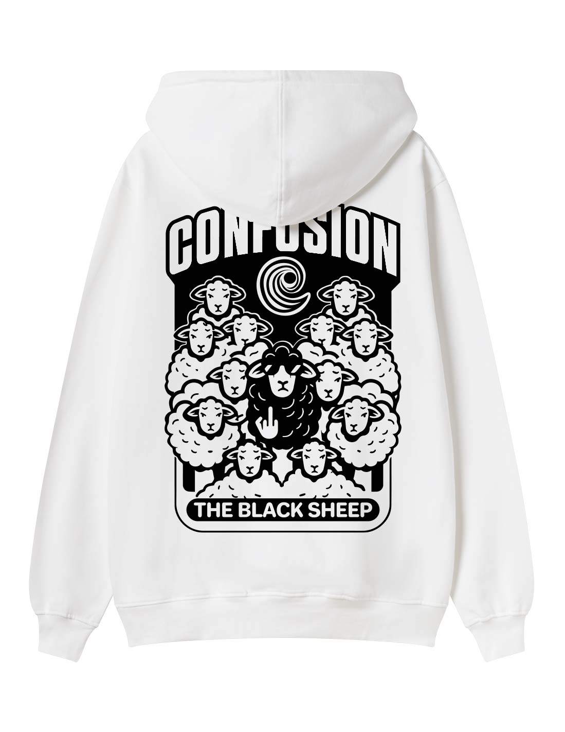 THE BLACK SHEEP WHITE & BLACK HOODIE LIMITED EDITION