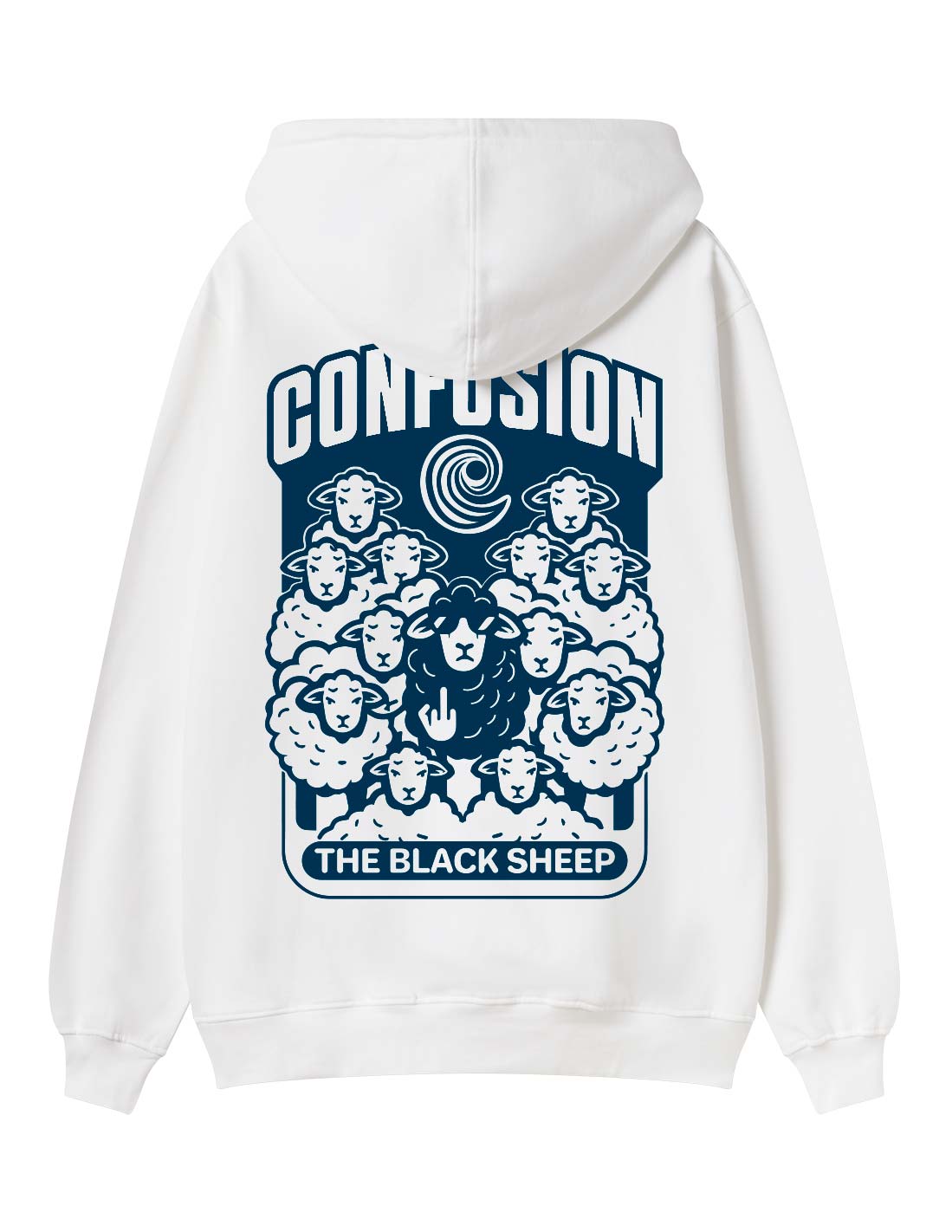 THE BLACK SHEEP WHITE & BLUE HOODIE LIMITED EDITION