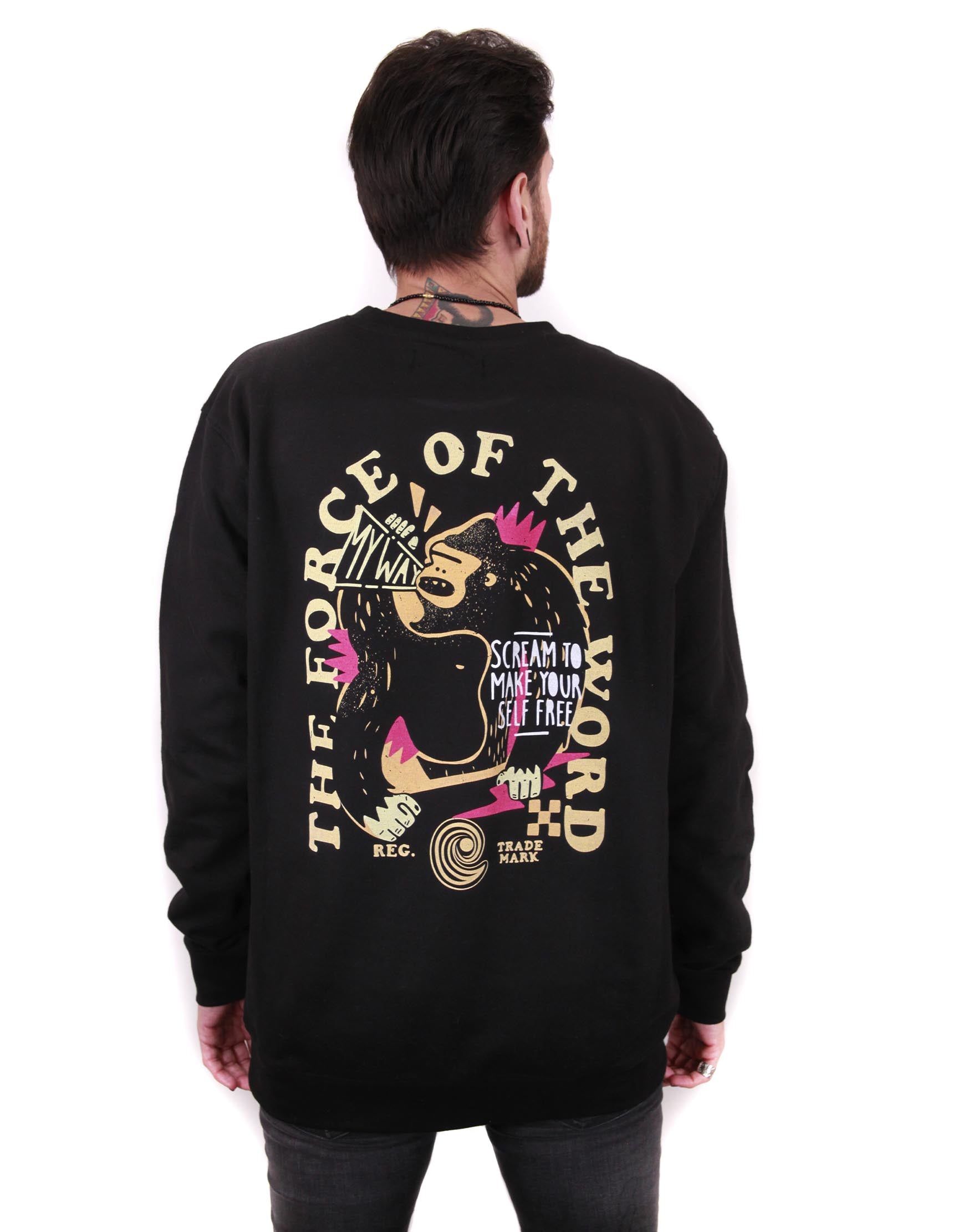 SCREAM CHEST BLACK CREWNECK