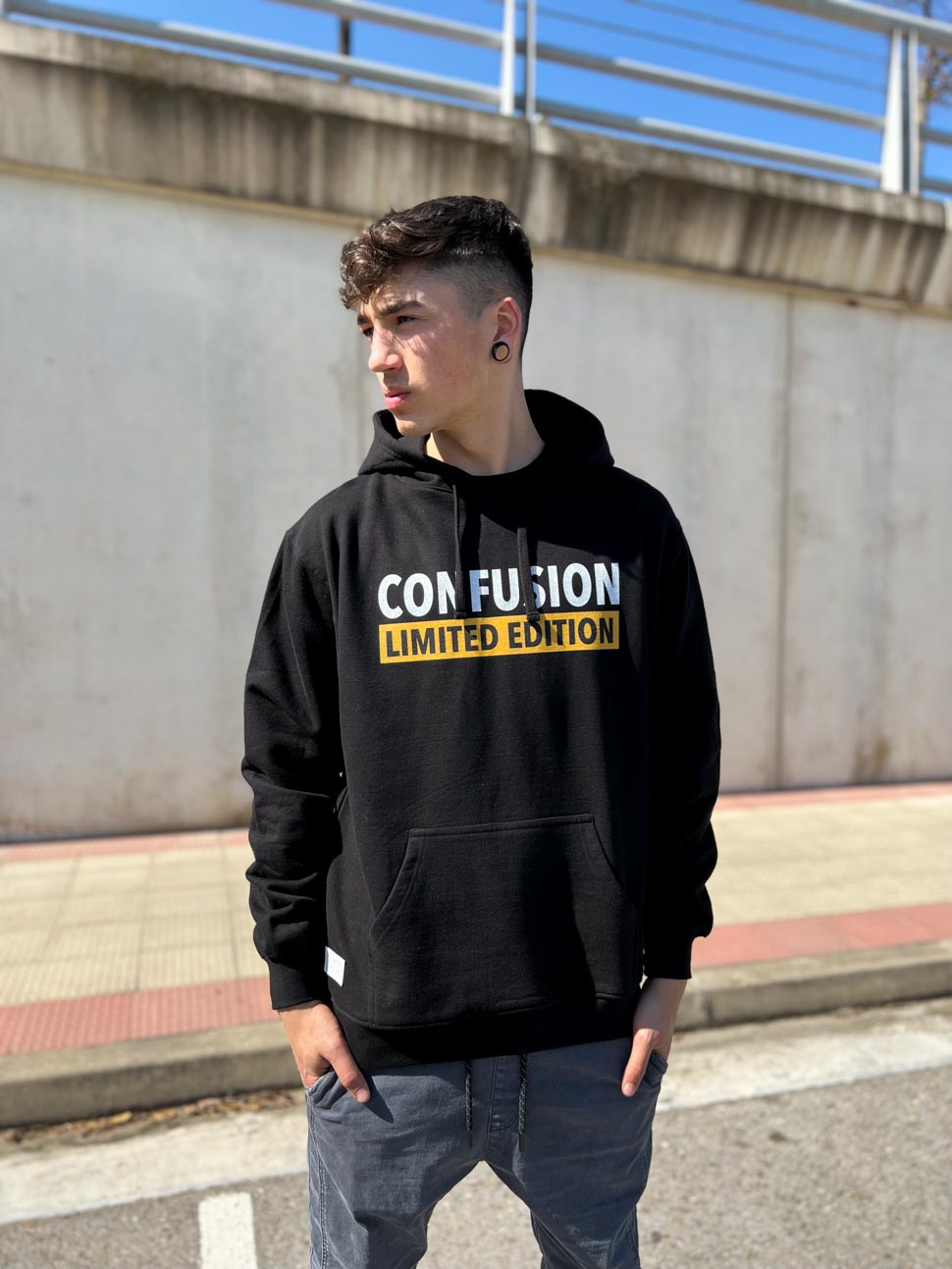 CONFUSION LIMITED EDITION BLACK HOODIE COLOR