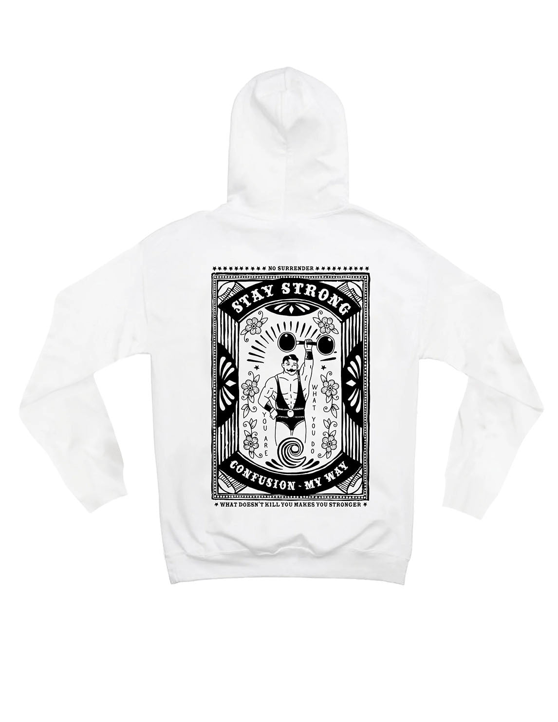 STAY STRONG WHITE HOODIE