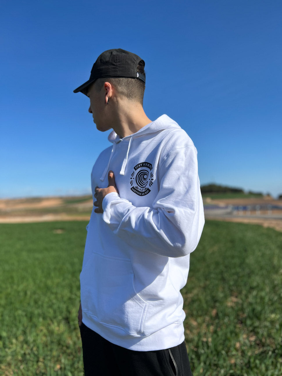 STAY STRONG WHITE HOODIE