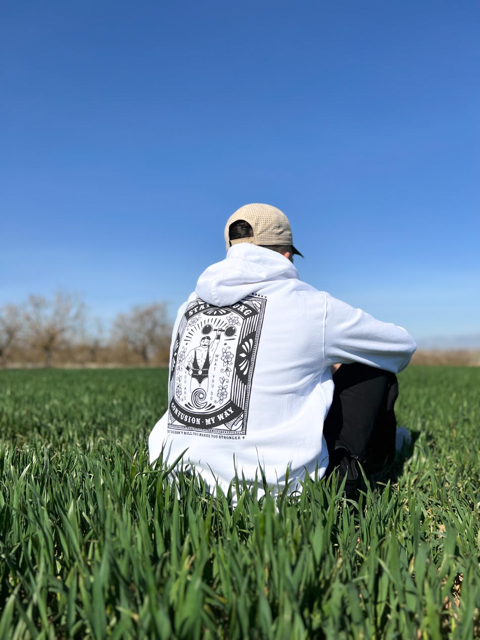 STAY STRONG WHITE HOODIE