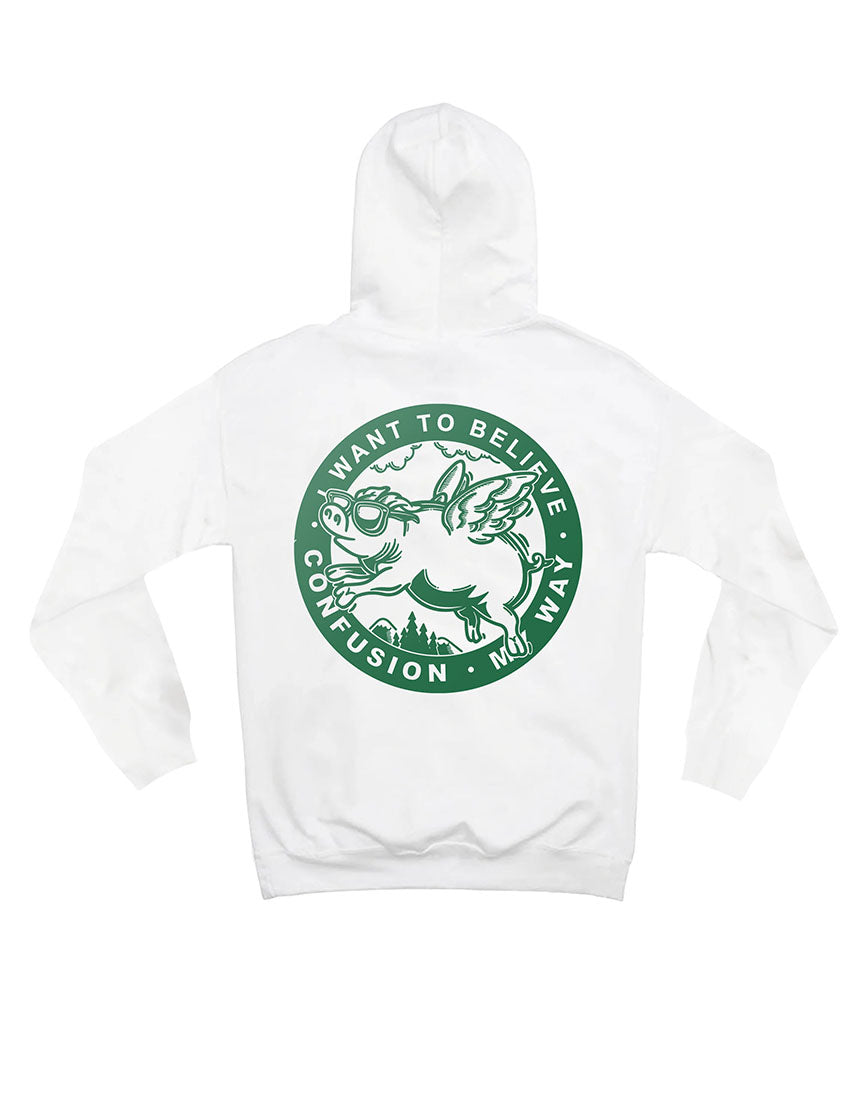 BELIEVE WHITE HOODIE BOSTON