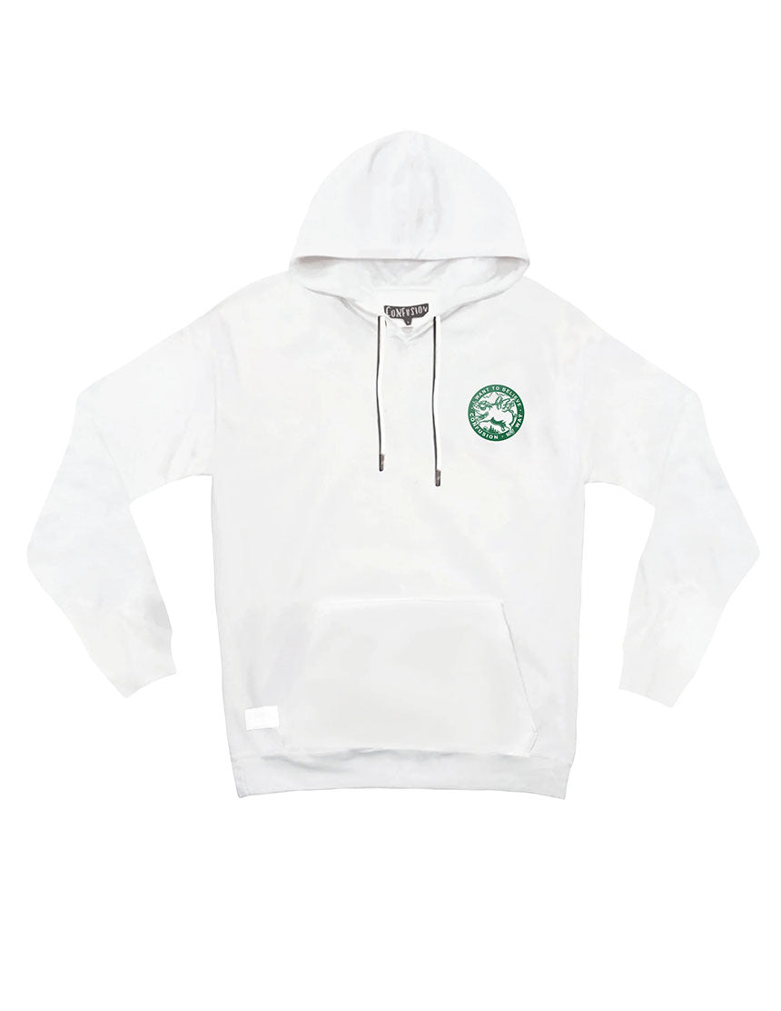 BELIEVE WHITE HOODIE BOSTON