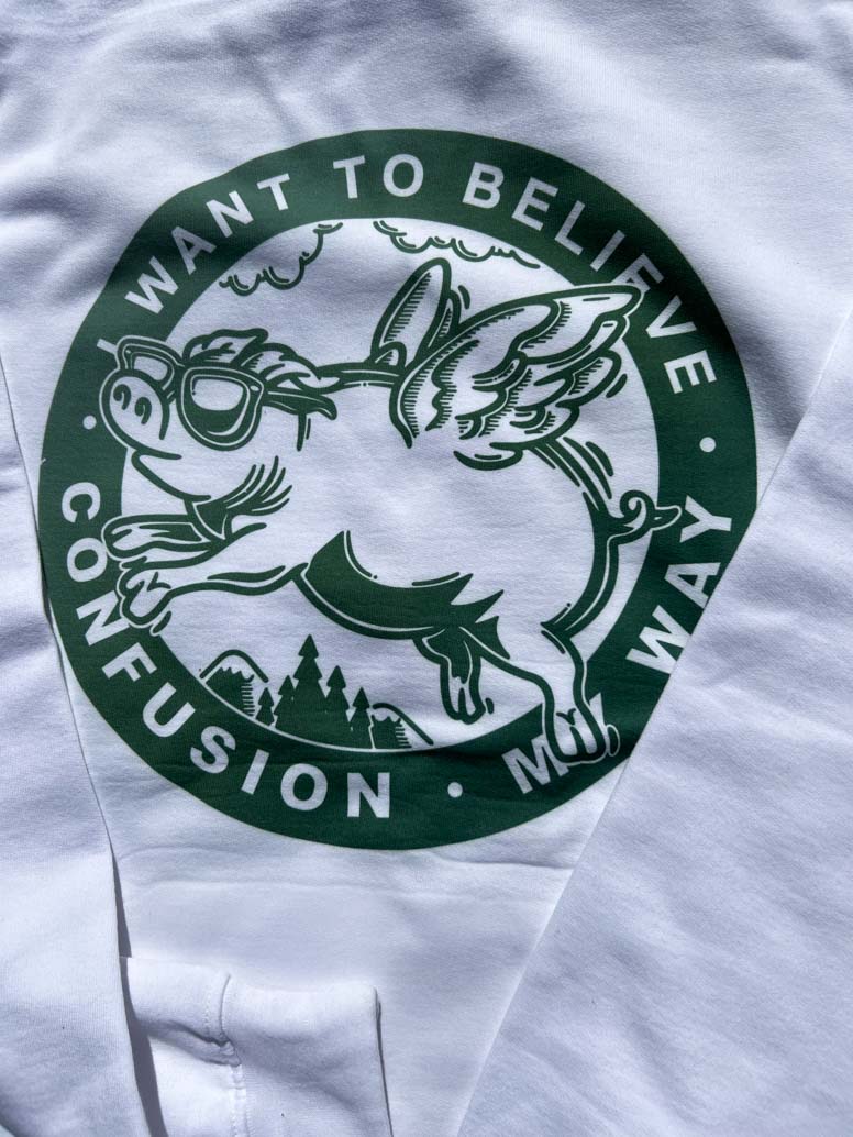 BELIEVE WHITE HOODIE BOSTON