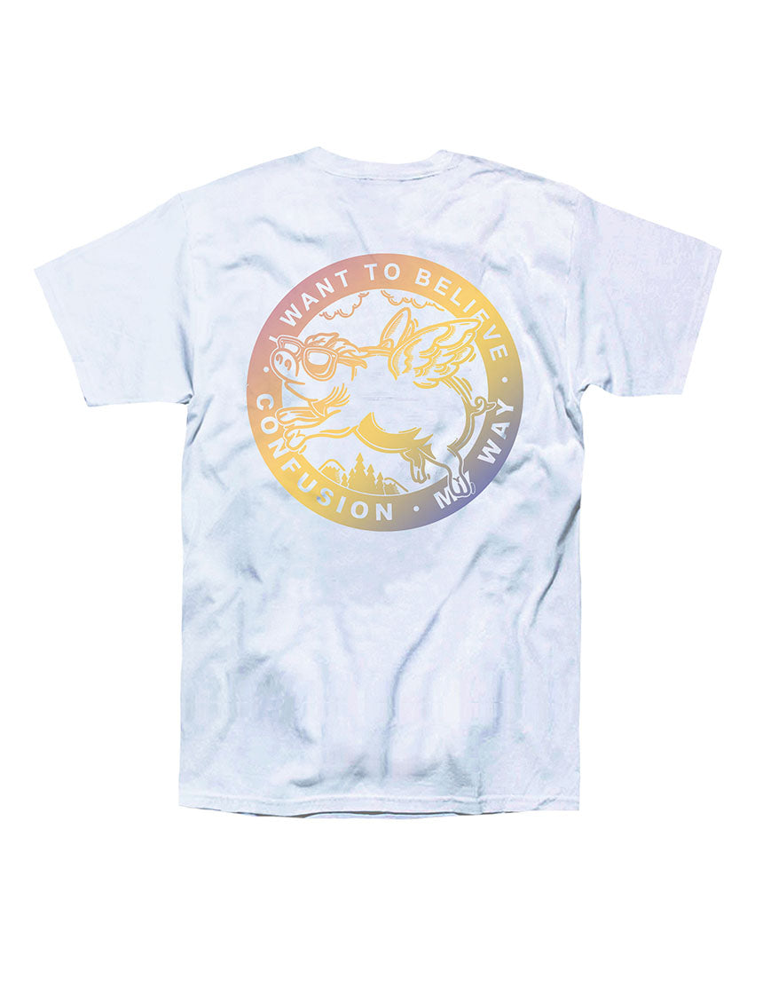 BELIVE WHITE TSHIRT FADE