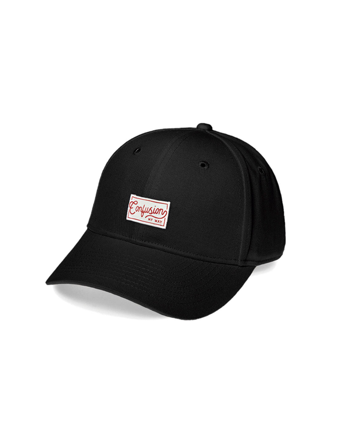 HANDCRAFTED LOGO CURVED VISOR BLACK CAP