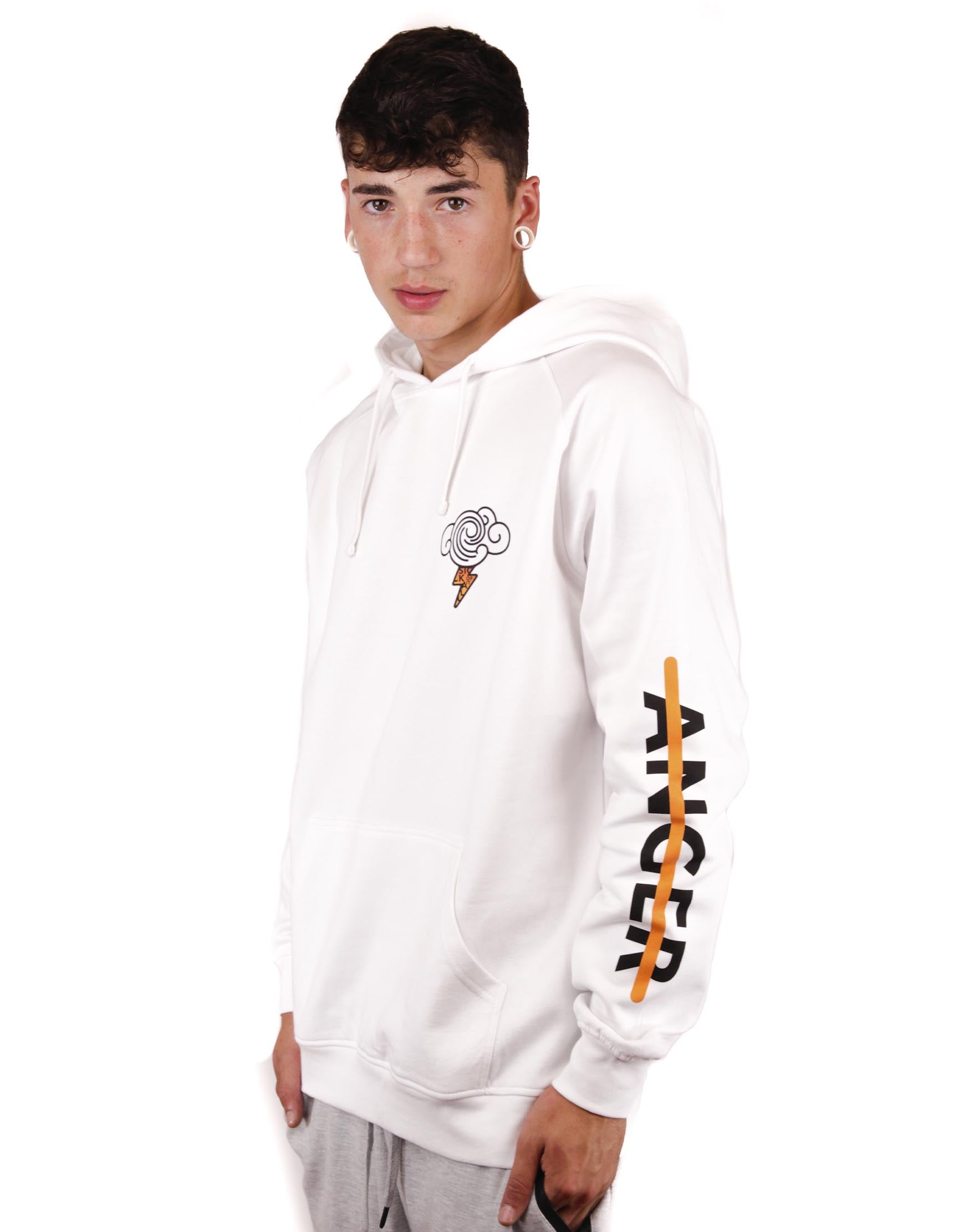 ANGER WHITE HOODIE