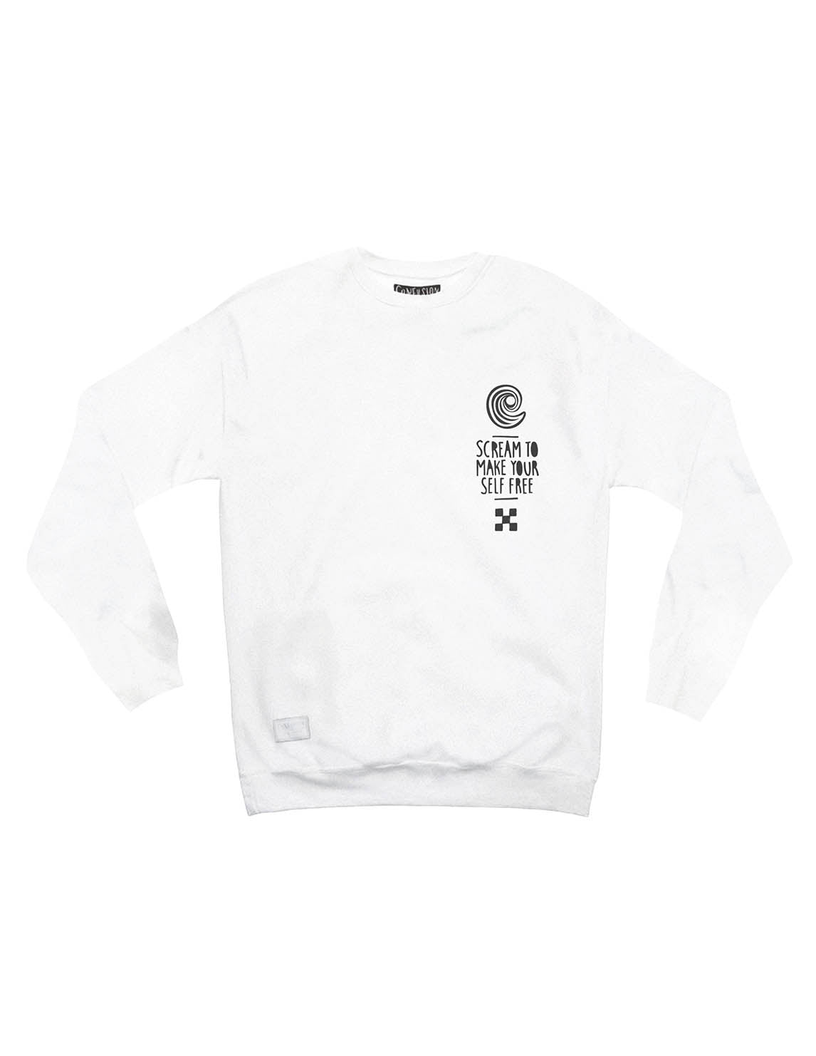 SCREAM CHEST WHITE CREWNECK