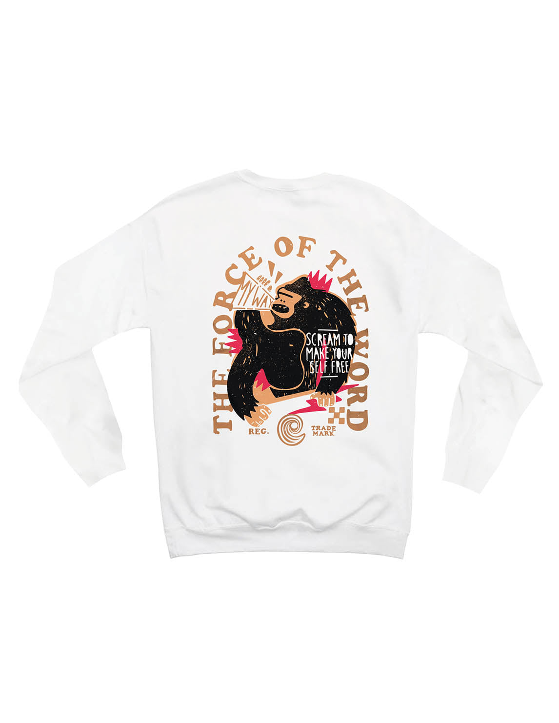 SCREAM CHEST WHITE CREWNECK