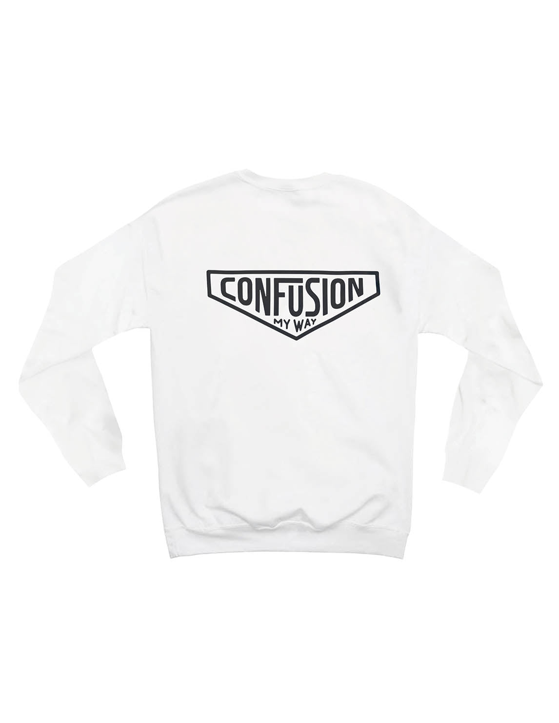 DEORSUM LOGO WHITE CREWNECK BLACK