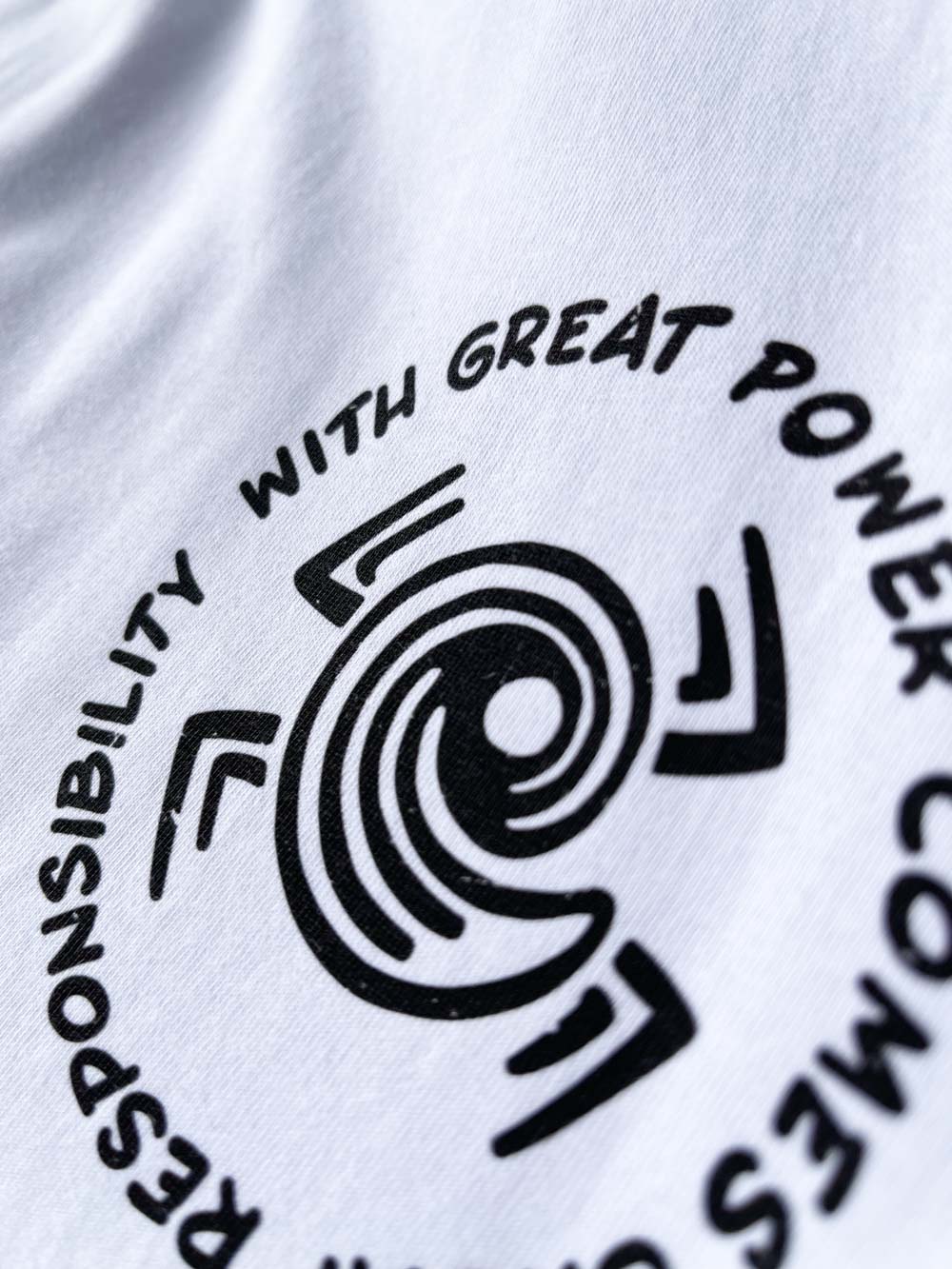 GREAT POWER WHITE TSHIRT