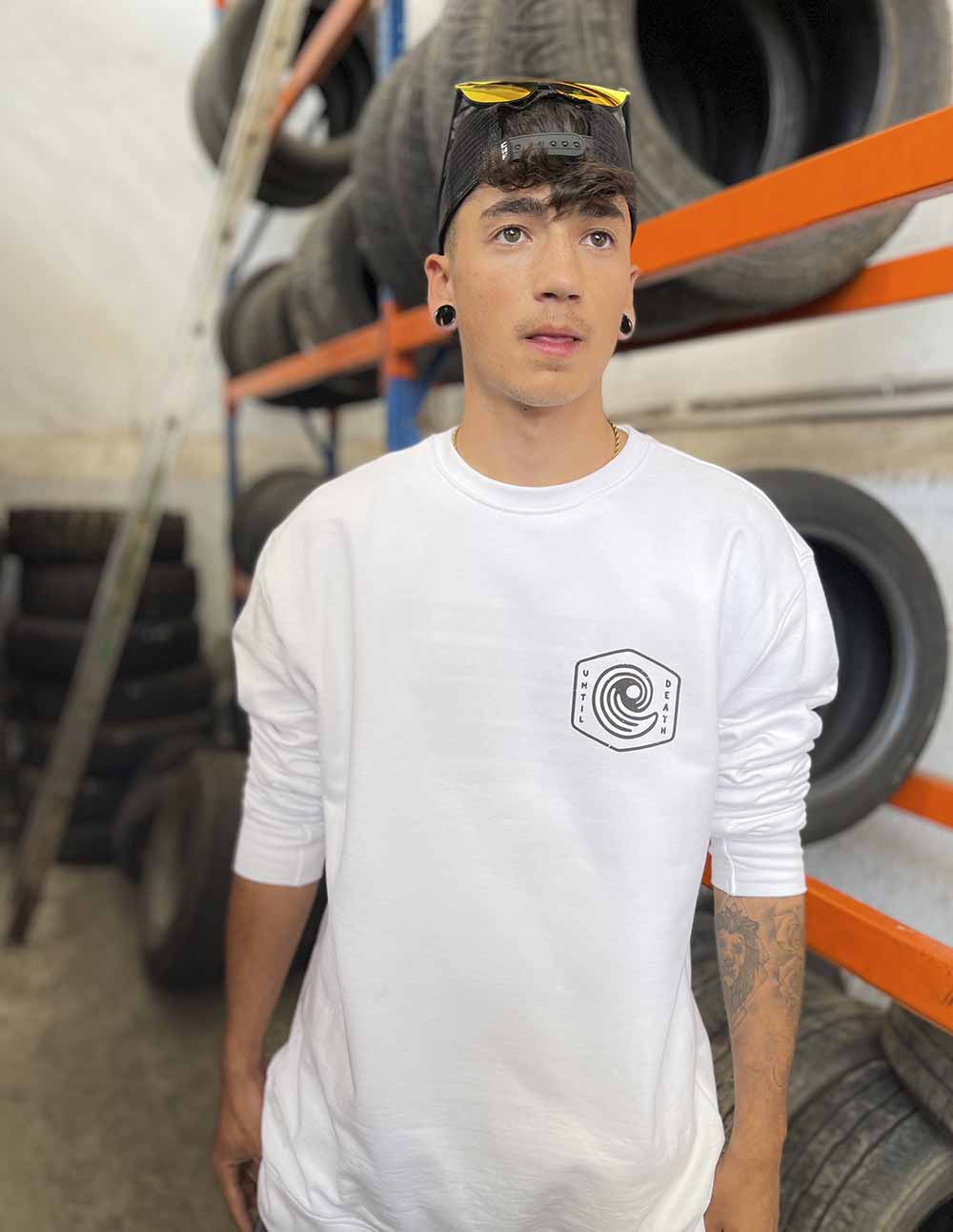 UNTIL DEATH WHITE CREWNECK