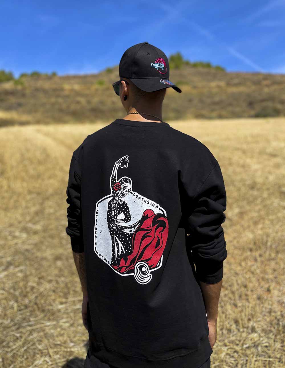 UNTIL DEATH BLACK CREWNECK