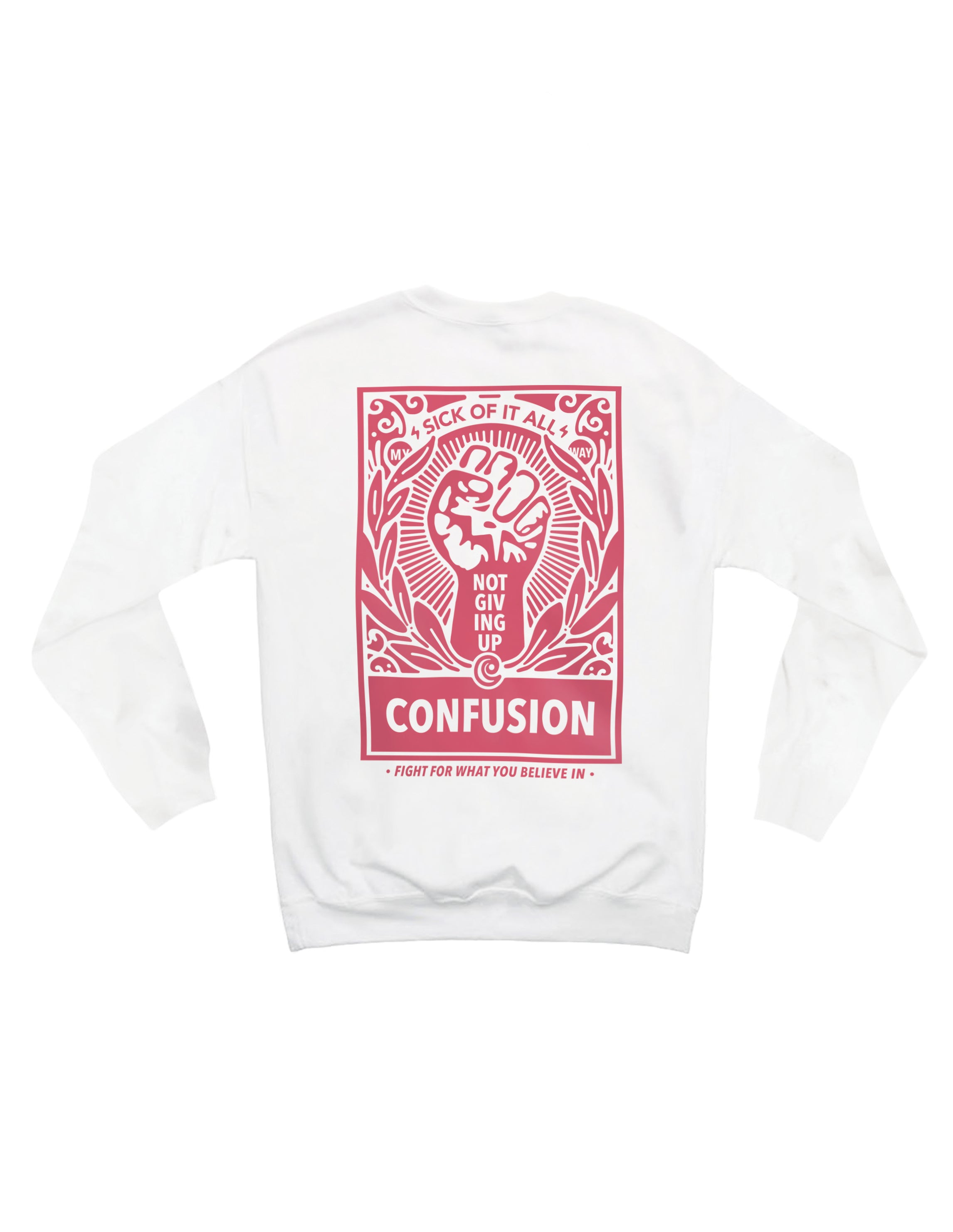 FIST RUB WHITE CREWNECK