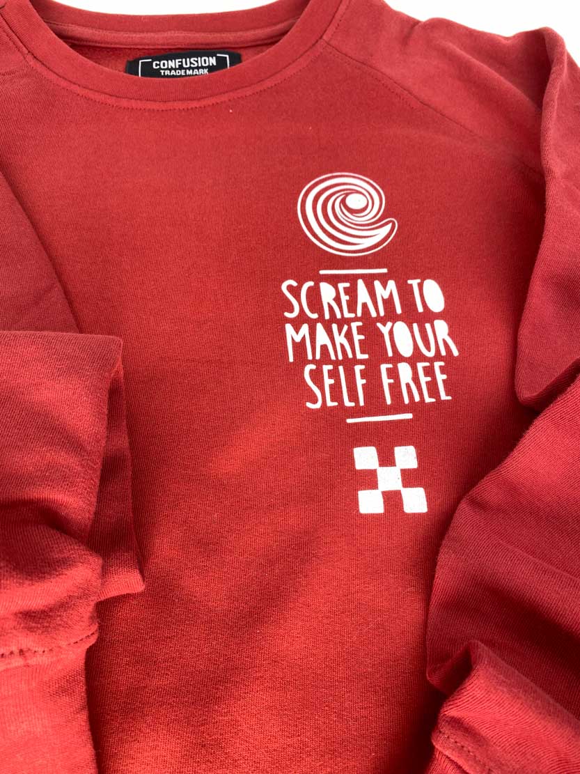 SCREAM CHEST TILE CREWNECK